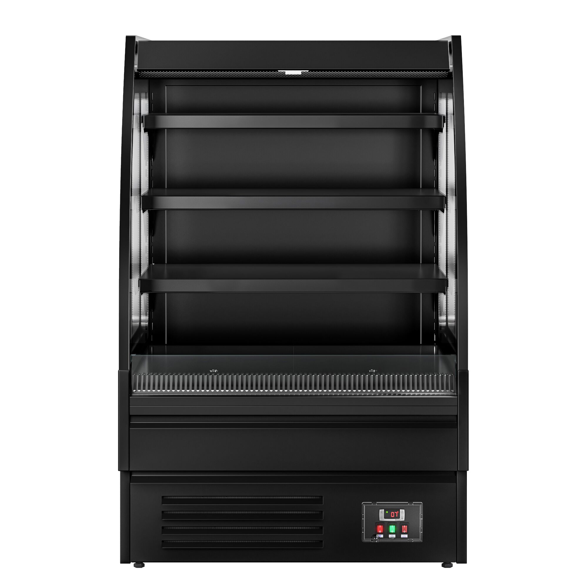 Vitrine murale réfrigérée - Libre-service - 900mm - 216L - avec 3 étagères - Noir