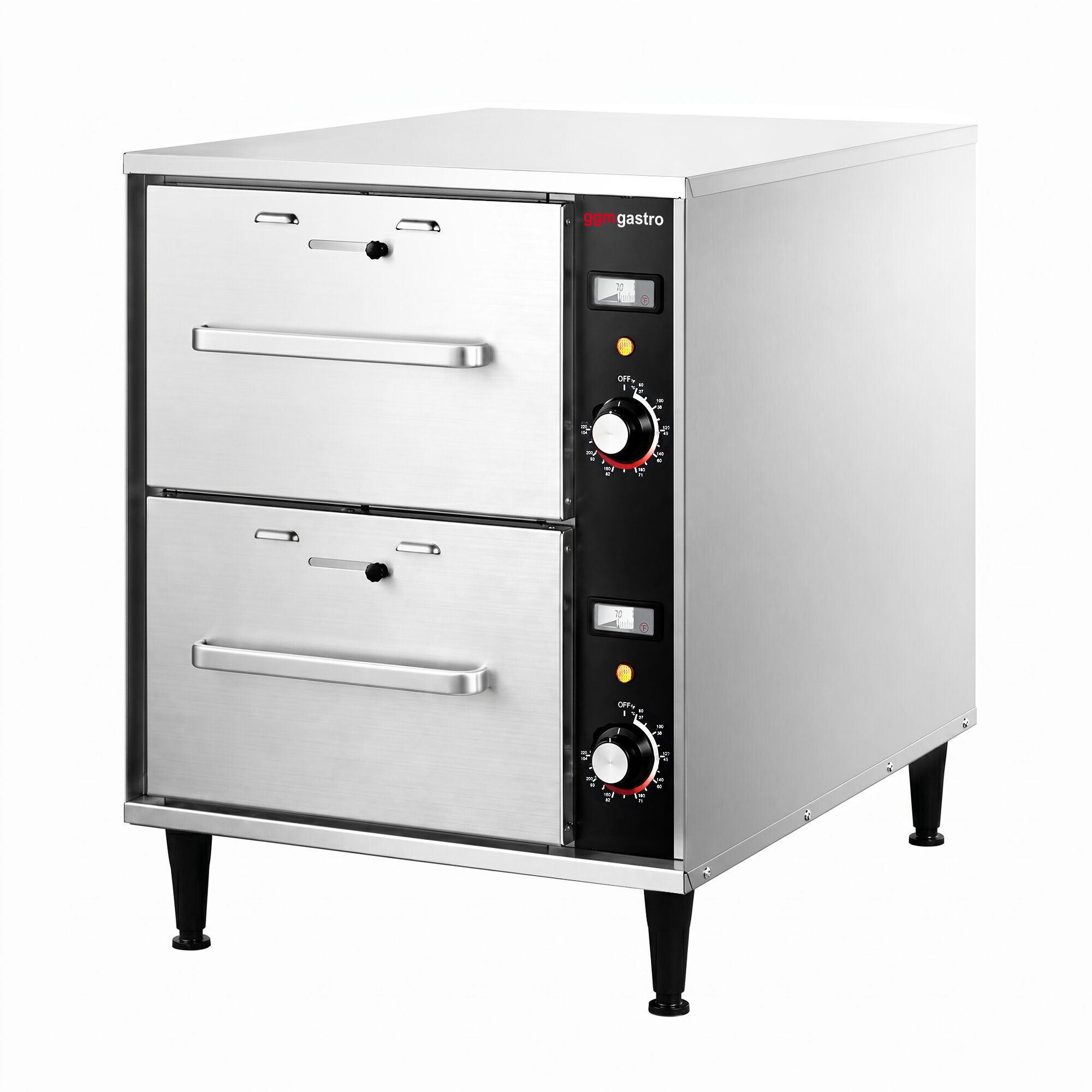 Commercial Heated Cabinet – with 2 Drawers – Separate Temperature Control