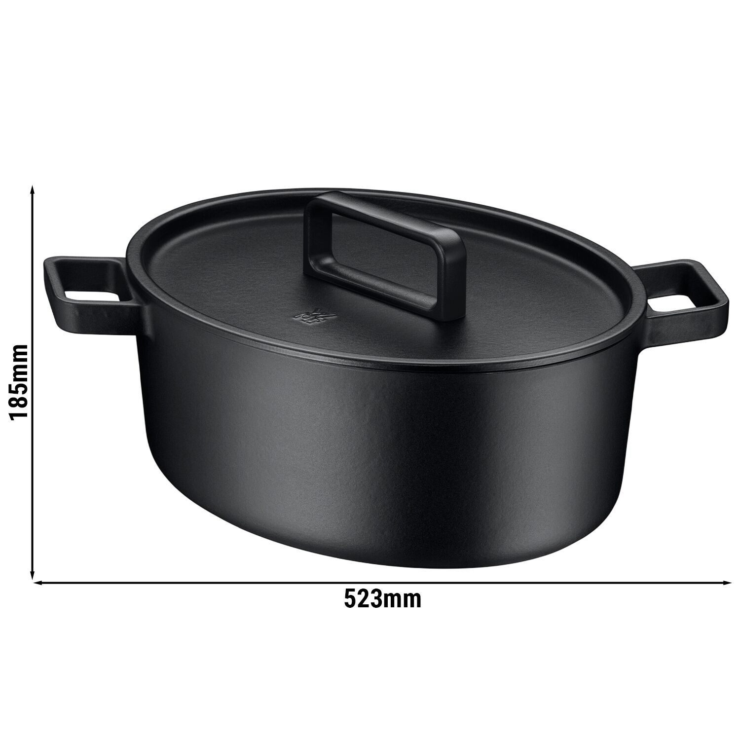 WMF | FLAVOUR – Cocotte ovale – 330 x 260 mm – Fonte – 8,6 litres – avec couvercle – Noir