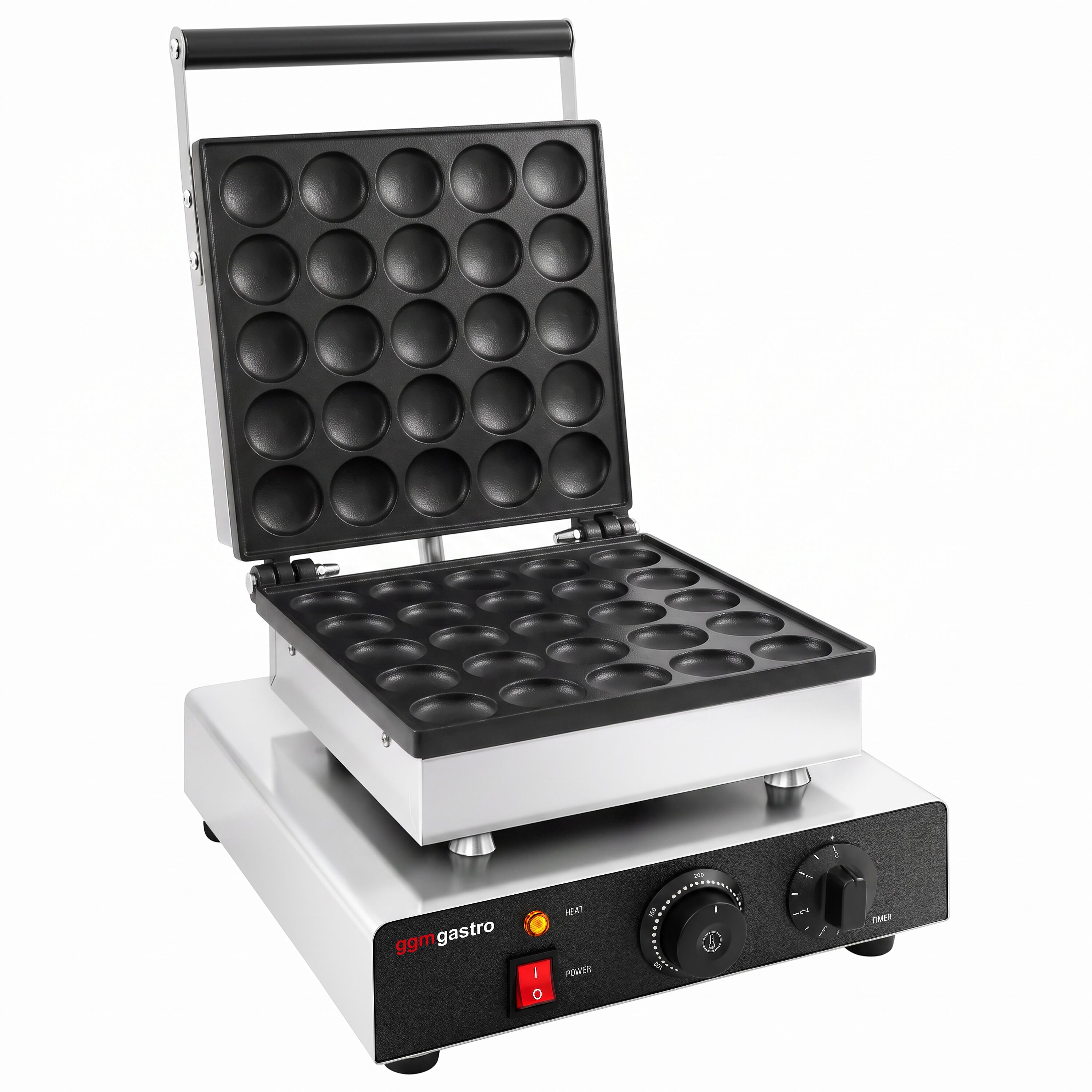 Waffle iron - Single - Manual - 1,75 kW - Shape: Pancake balls - Teflon-coated baking plates