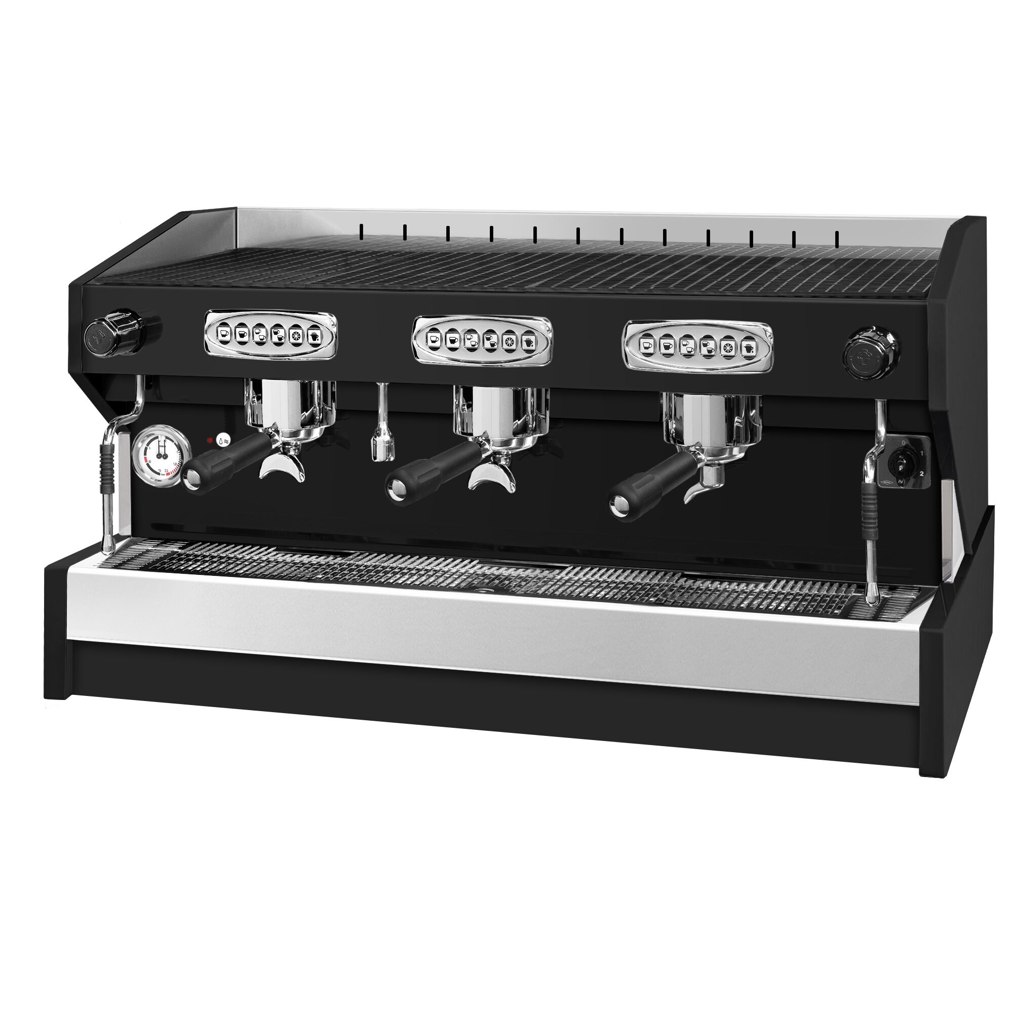 Machine à café porte-filtre « Eminence » – 3 groupes – avec système de préinfusion inclus – Noir