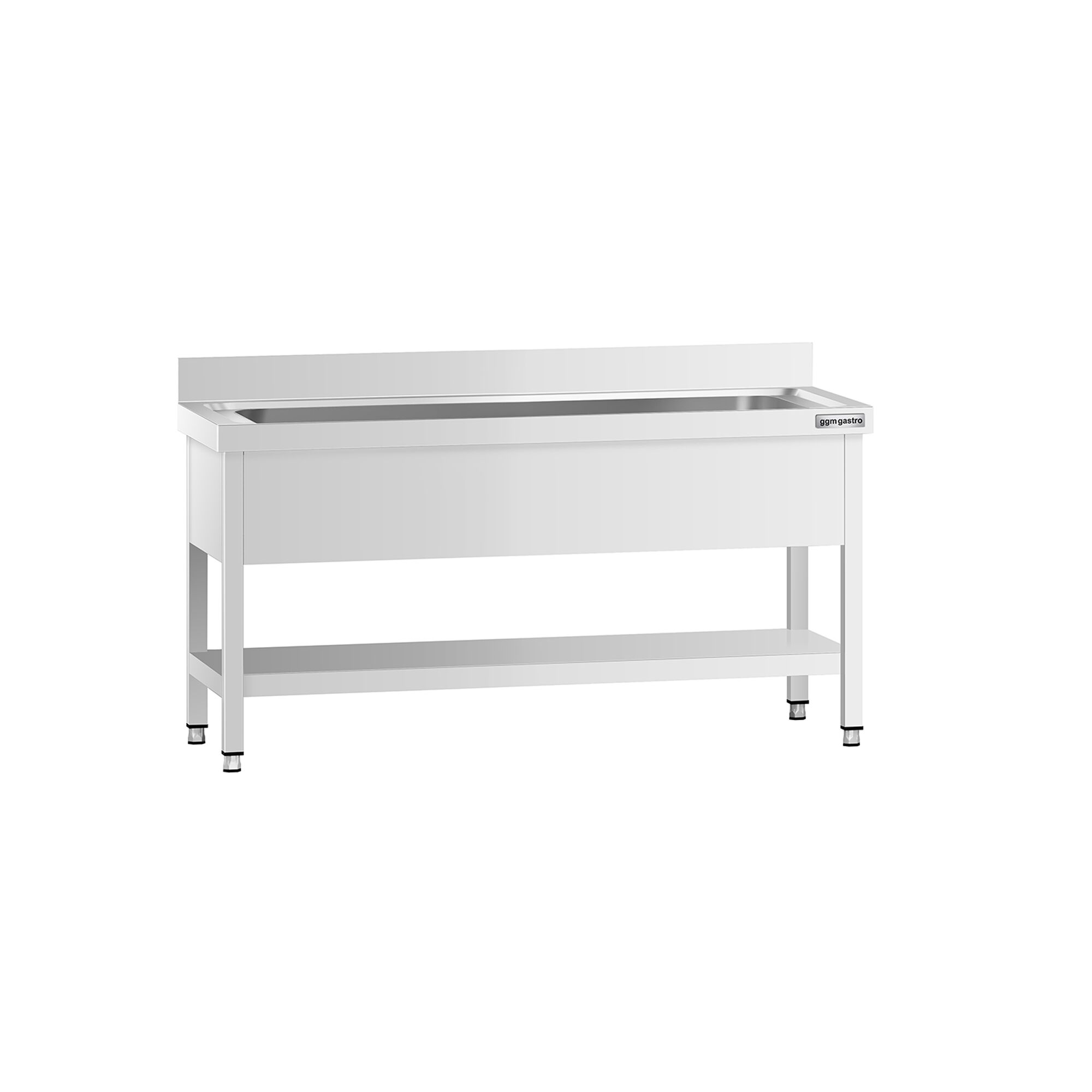 Commercial Pot Sink Table Premium - 1400x700 - Bottom shelf - 1 Bowl