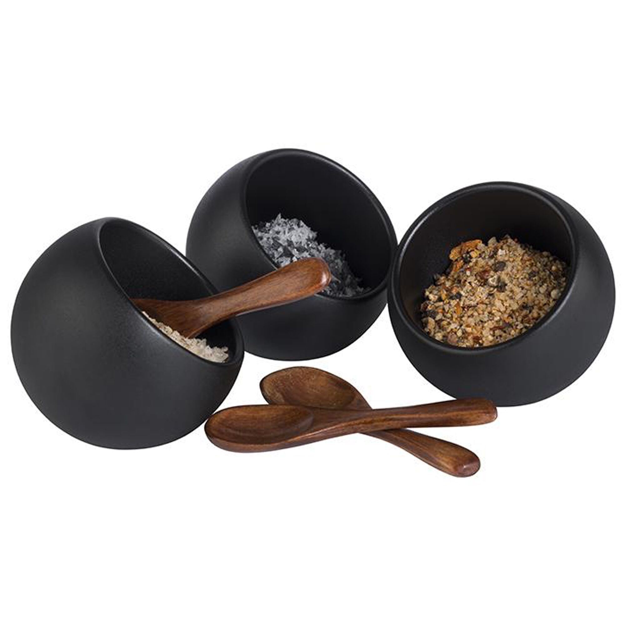 Set de service MOON - Mélamine - carré - 80x80mm - Profondeur : 75mm - 50ml - Noir