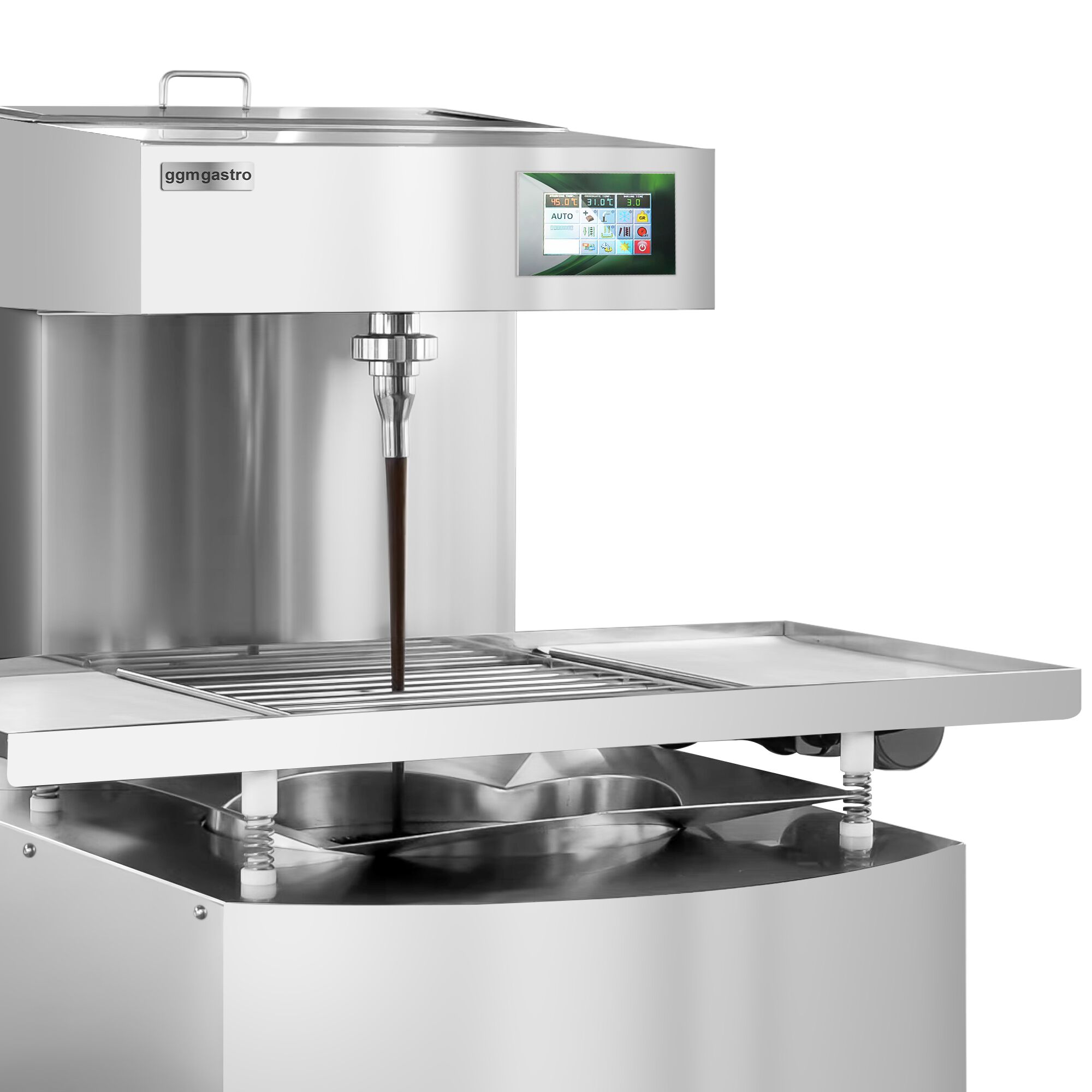 Tempéreuse à chocolat / Chocotemper - 12 kg - 2,5 kW - avec robinet de vidange - incl. surface de rangement avec zone de glaçage
