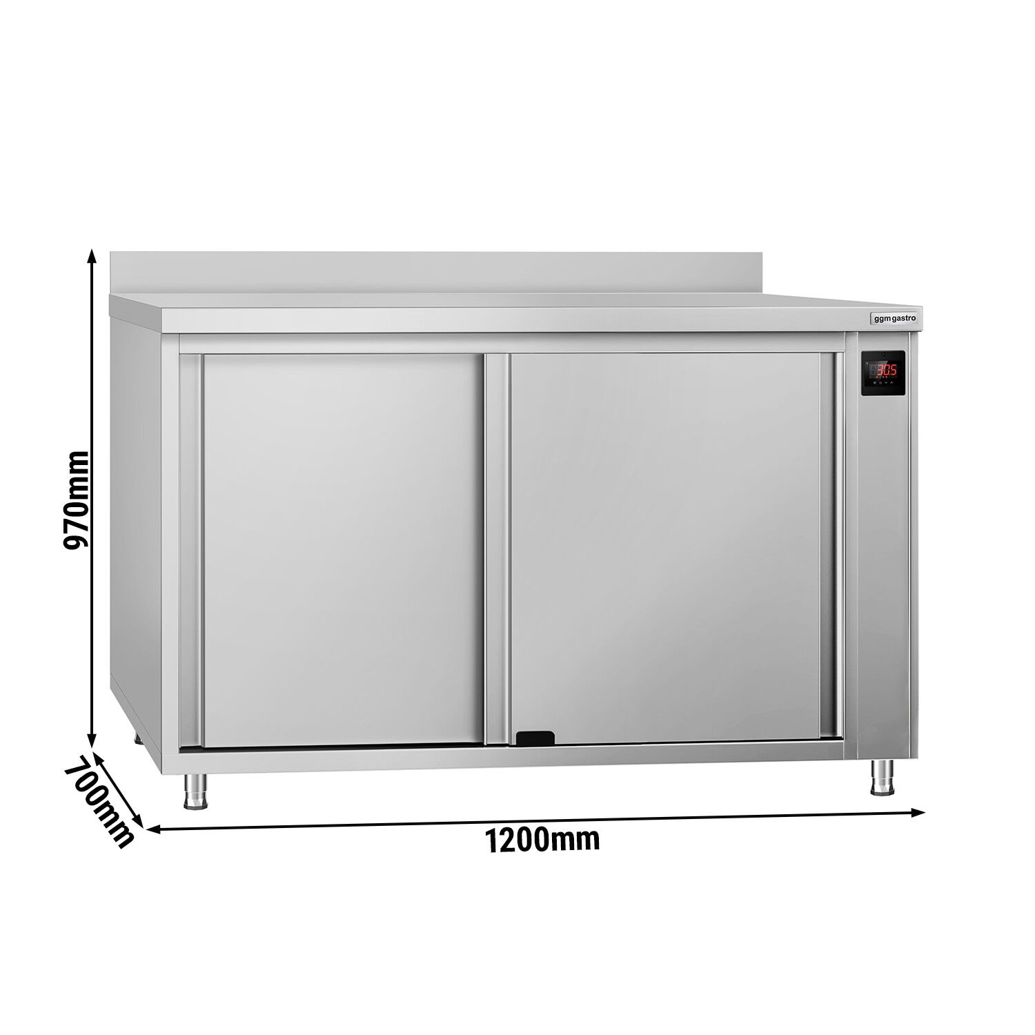 Armoire chauffante professionnelle - 1.5kW - 1 étagères - 1200x700x970mm