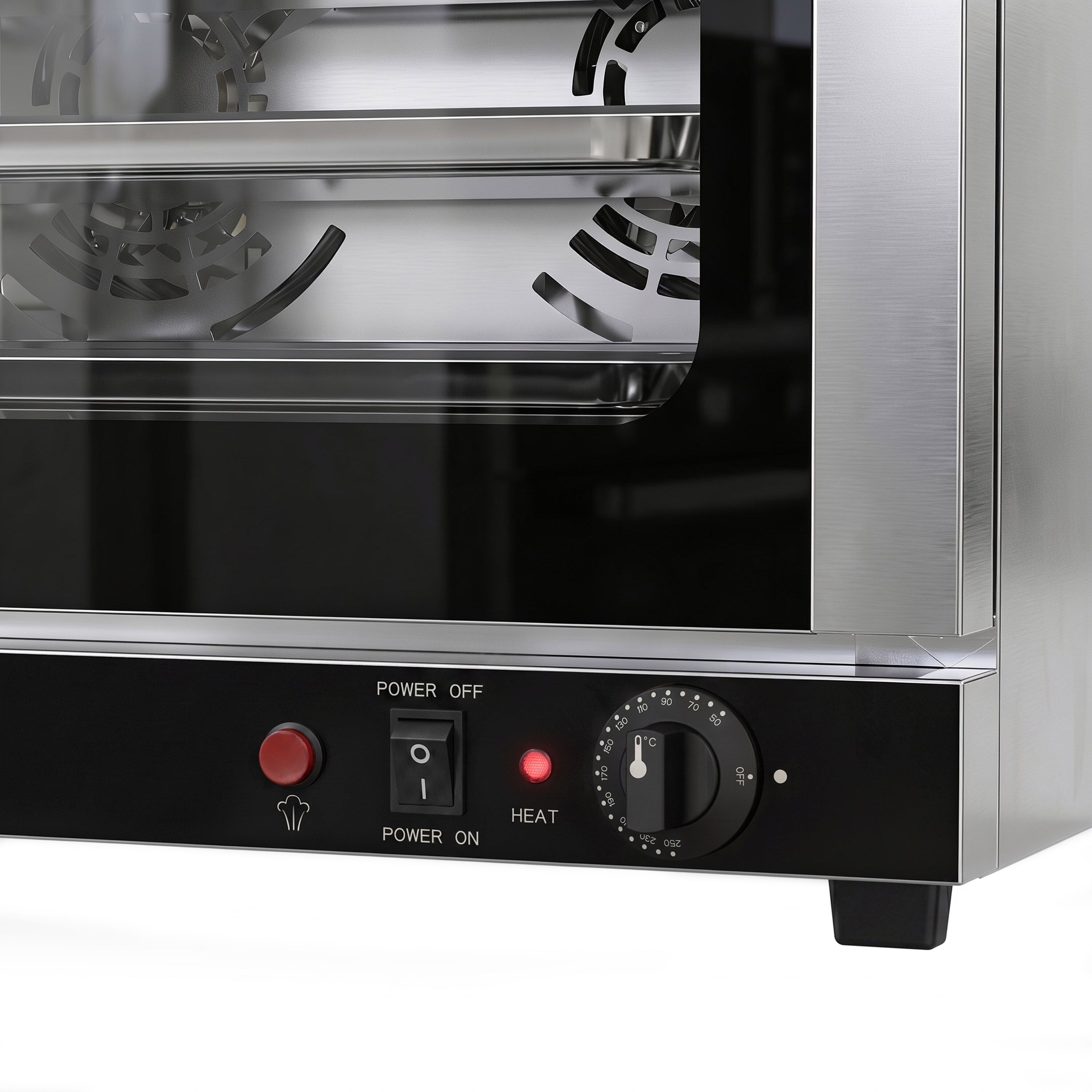 Heißluftofen mit Dampffunktion - Manuell - für 4x GN 1/1 - mit Timerfunktion - inkl. 3 Backbleche