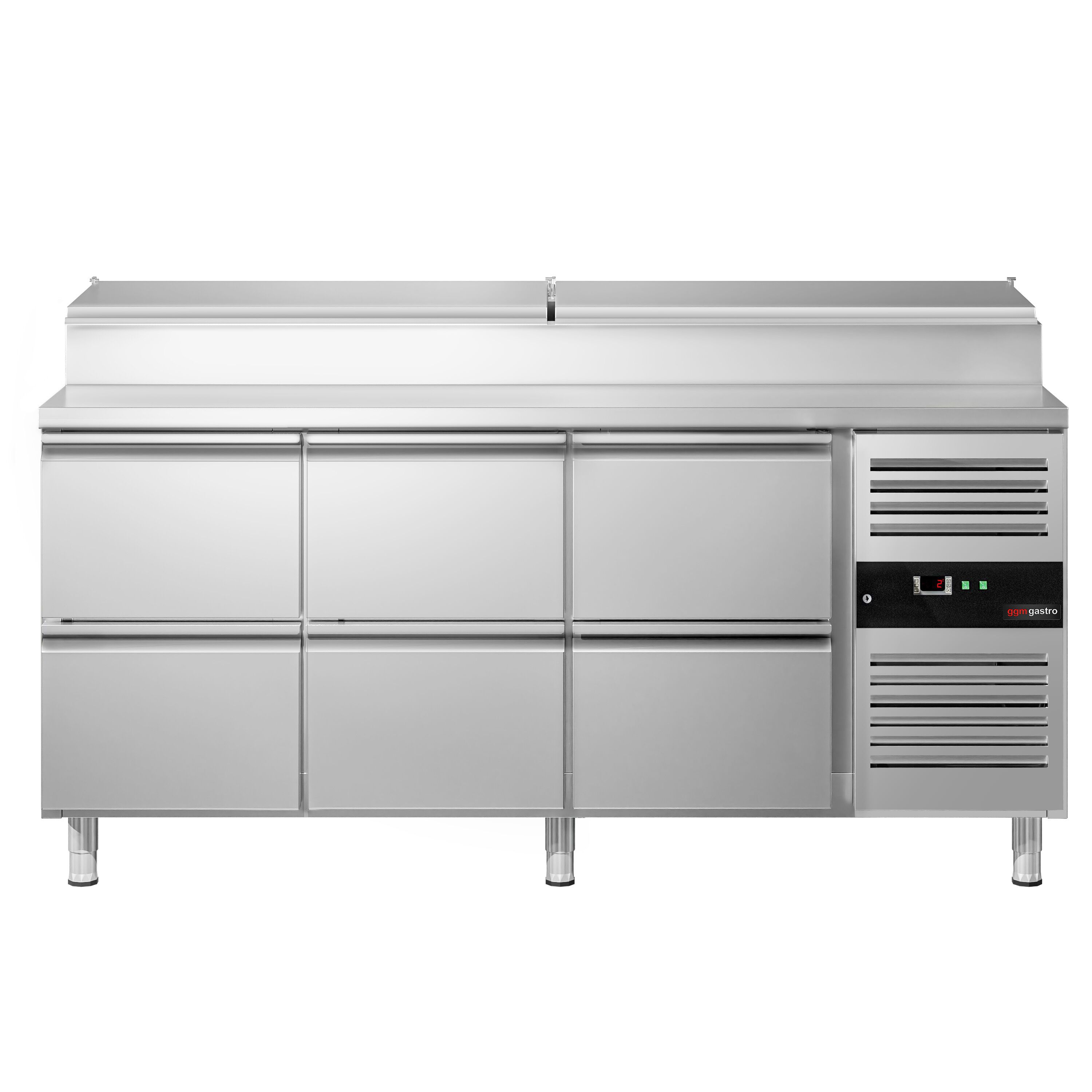 Zubereitungstisch PREMIUM - 1800mm - 10x GN 1/3 - 6 Schubladen
