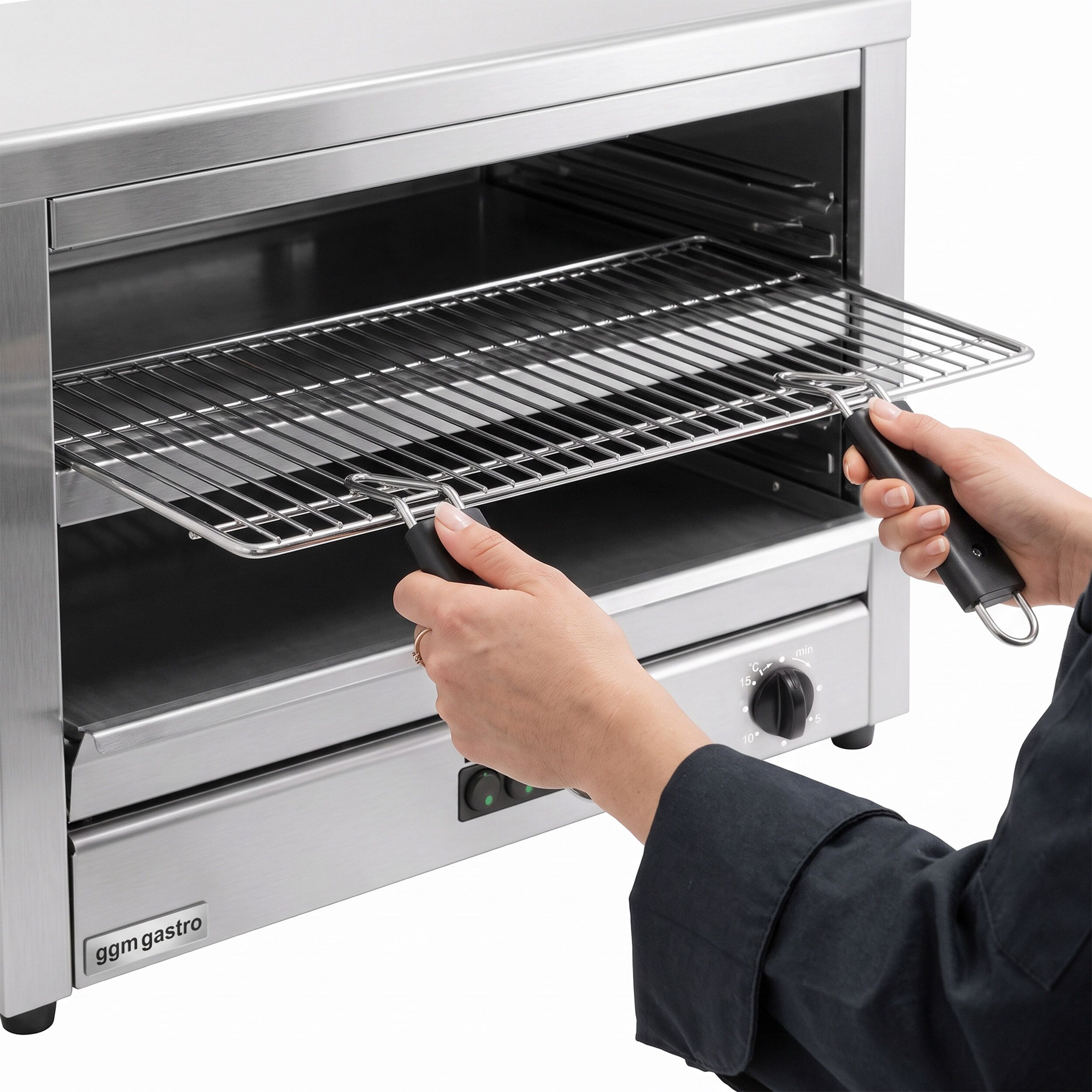 Pita Grill / Salamander - Infrarood - 4,5kW - 400V - 3 zones - met tijdschakelaar