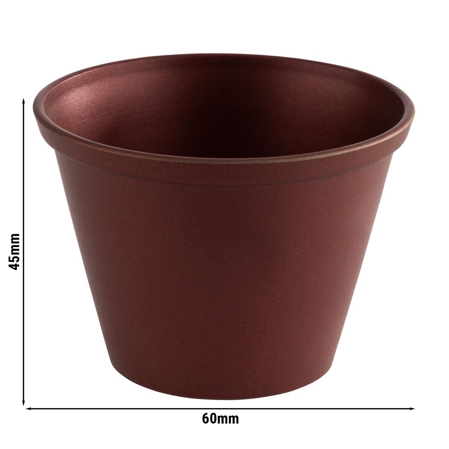 (6 pièces) Coupelles à sauce - lot de 6 - inox - 60 ml - Ø 60 mm - Rouge