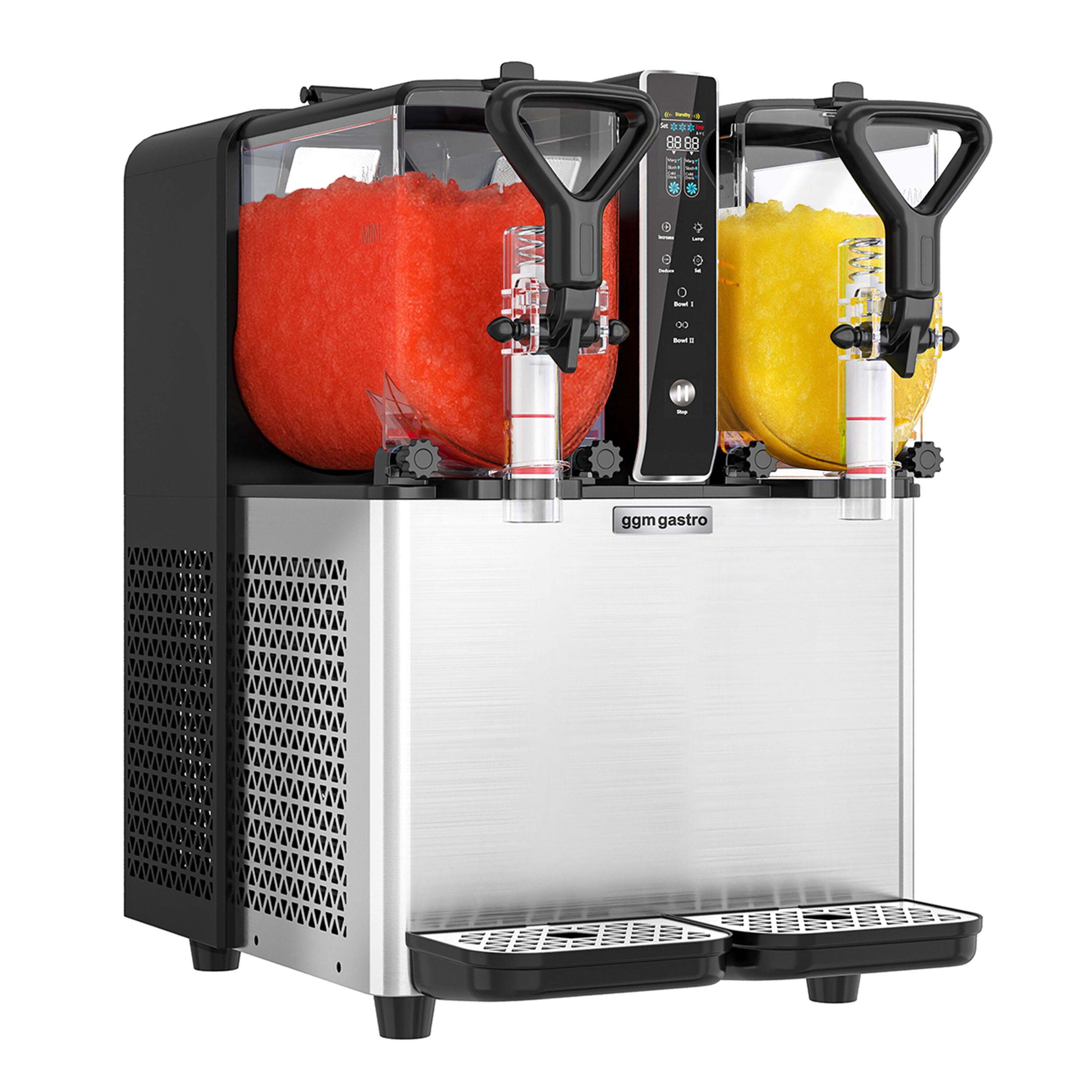 Machine à granita Professionnelle - 2x 3L - 400W - Digital - Noir/Argent