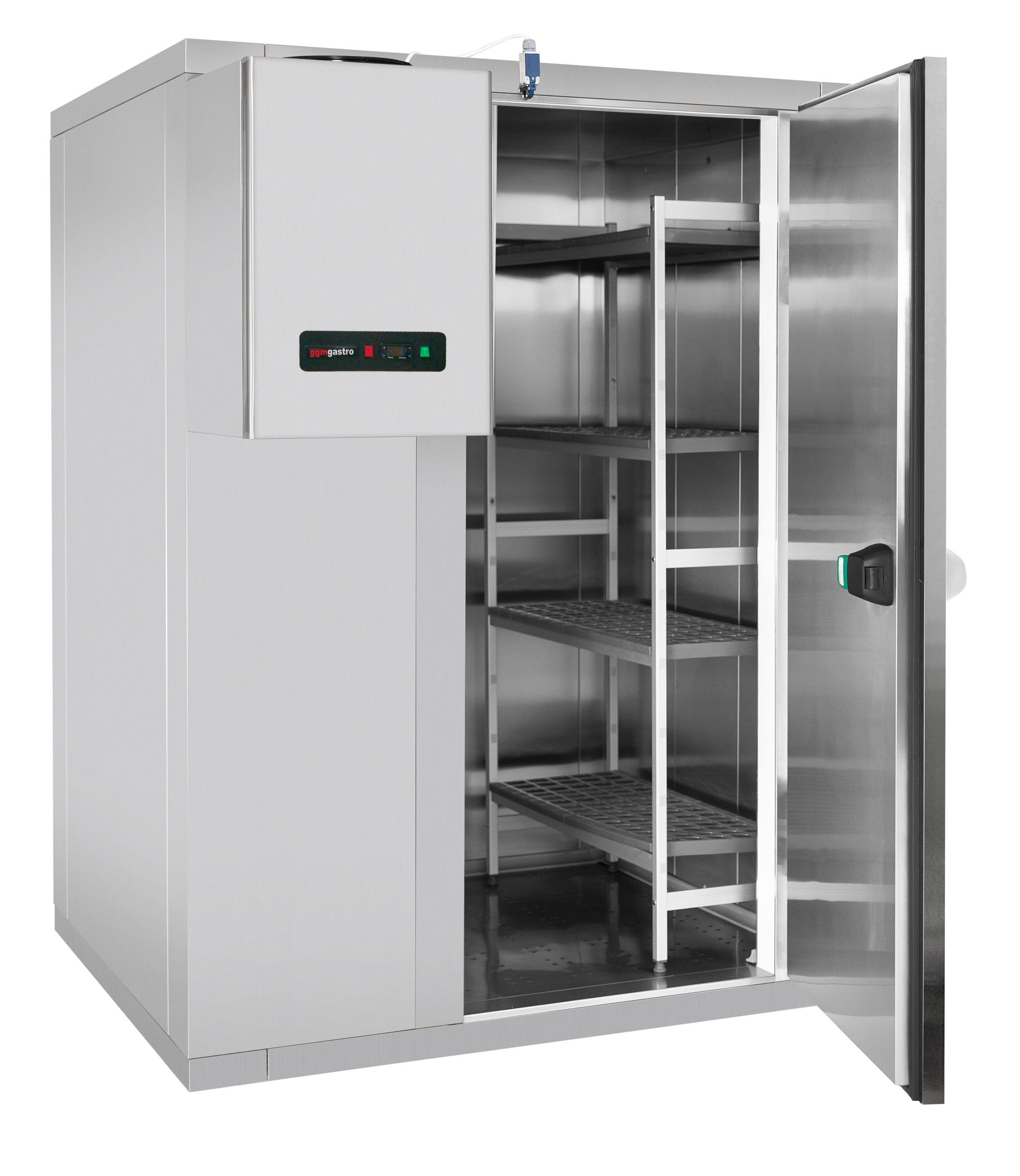 Komora mroźnicza ze stali nierdzewnej - 1800x2100x2010mm - 5,13m³ - z kurtyną paskową (PCV)