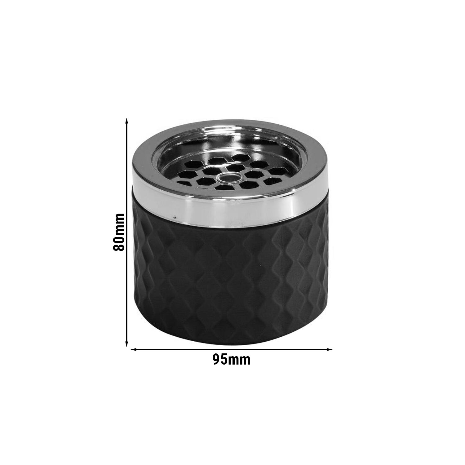(6 pcs) Windproof Ashtray - Ø95mm - Lockable