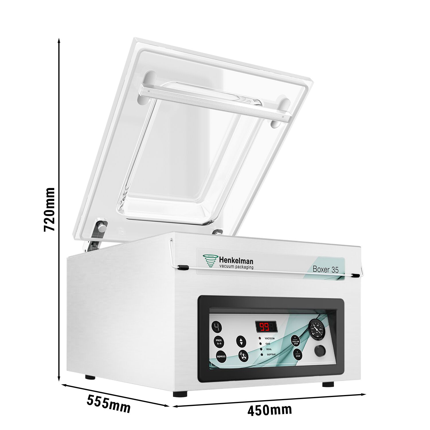 HENKELMAN | Boxer 35 – Machine sous vide à cloche – 16 m³/h – 600 watts – numérique