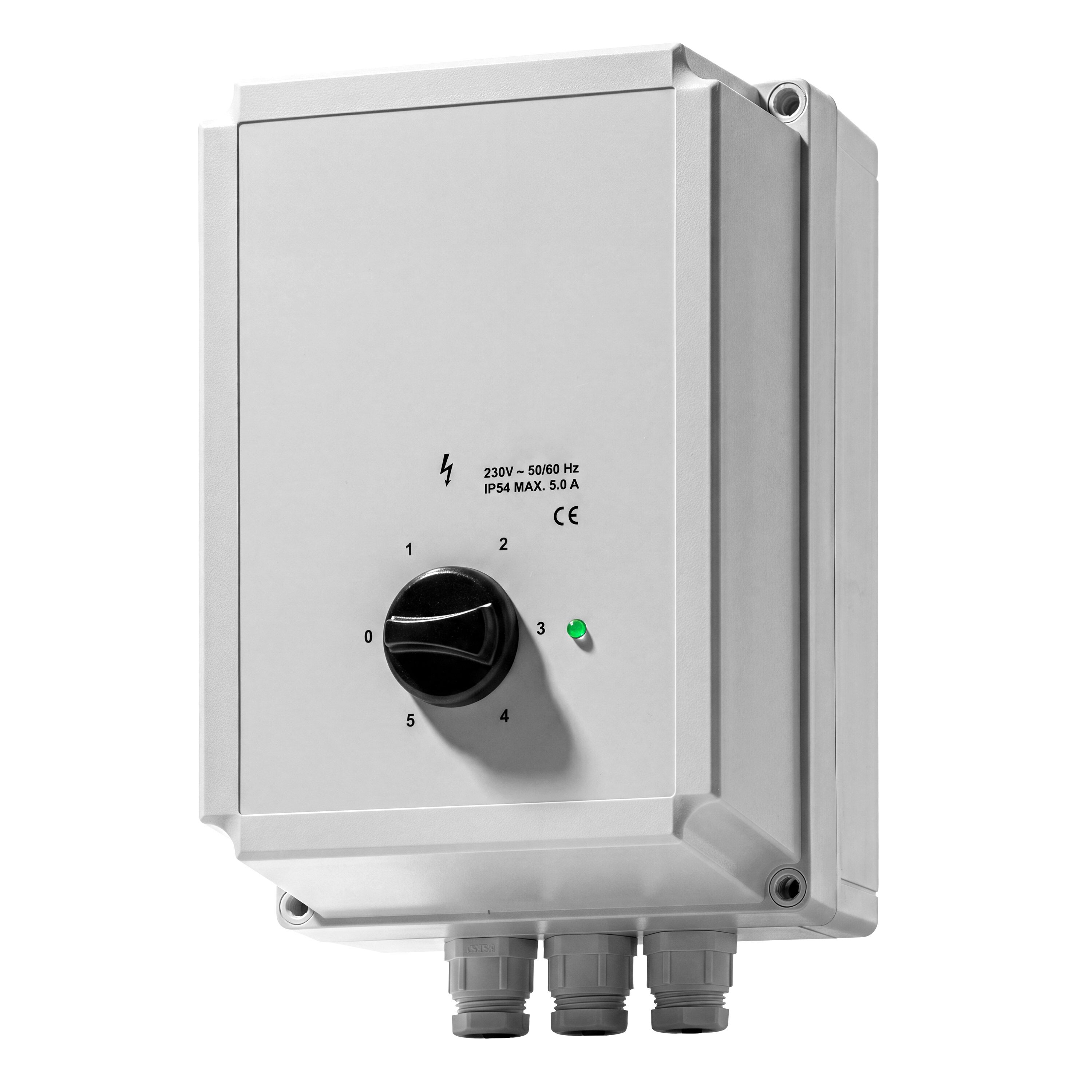Varvtalsregulator med 5 steg - 230V - 5 A