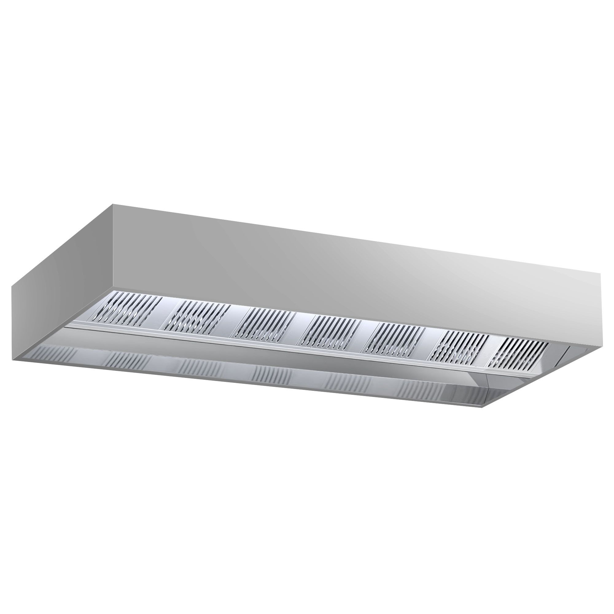 Plafond afzuigkap - B4000mm - zonder motor - met filter - met inductietoevoer