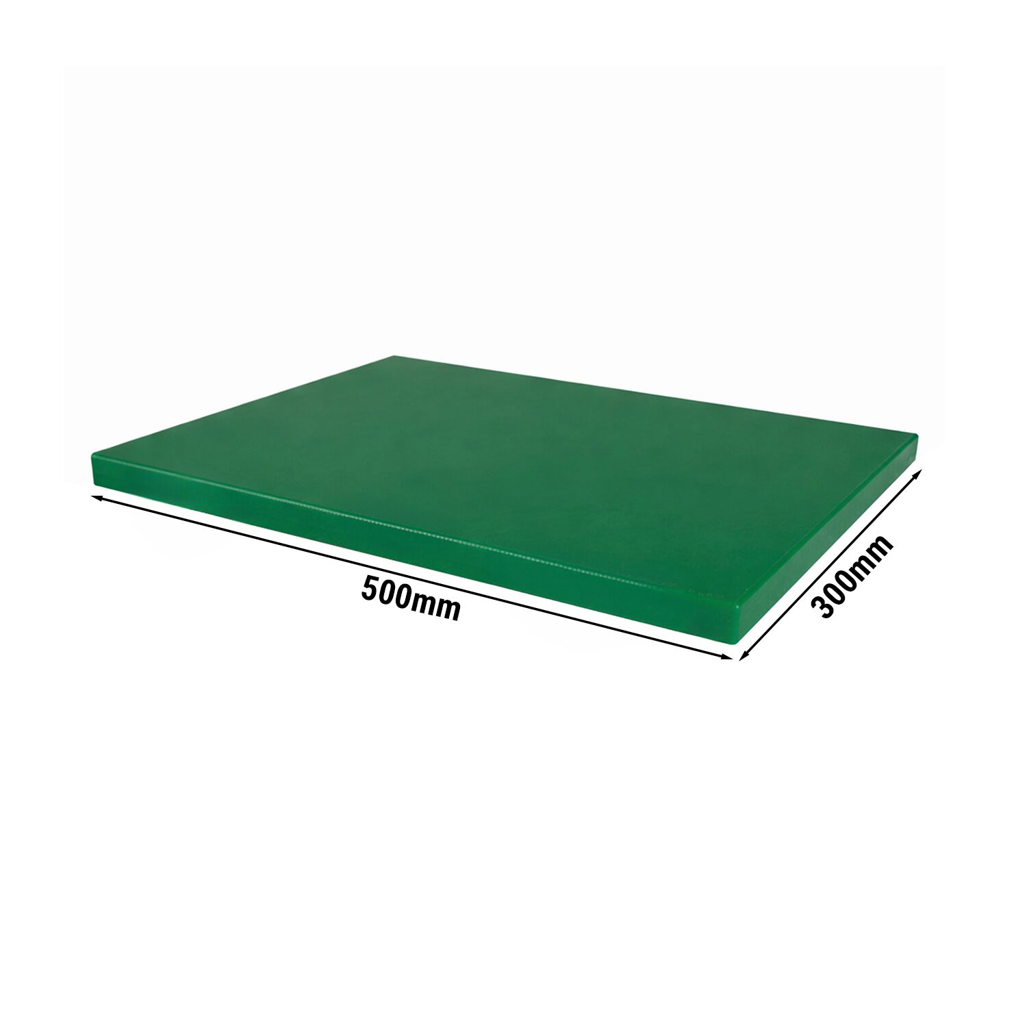 Planche à découper antidérapante avec butées – 300 × 500 mm – conforme HACCP – Vert