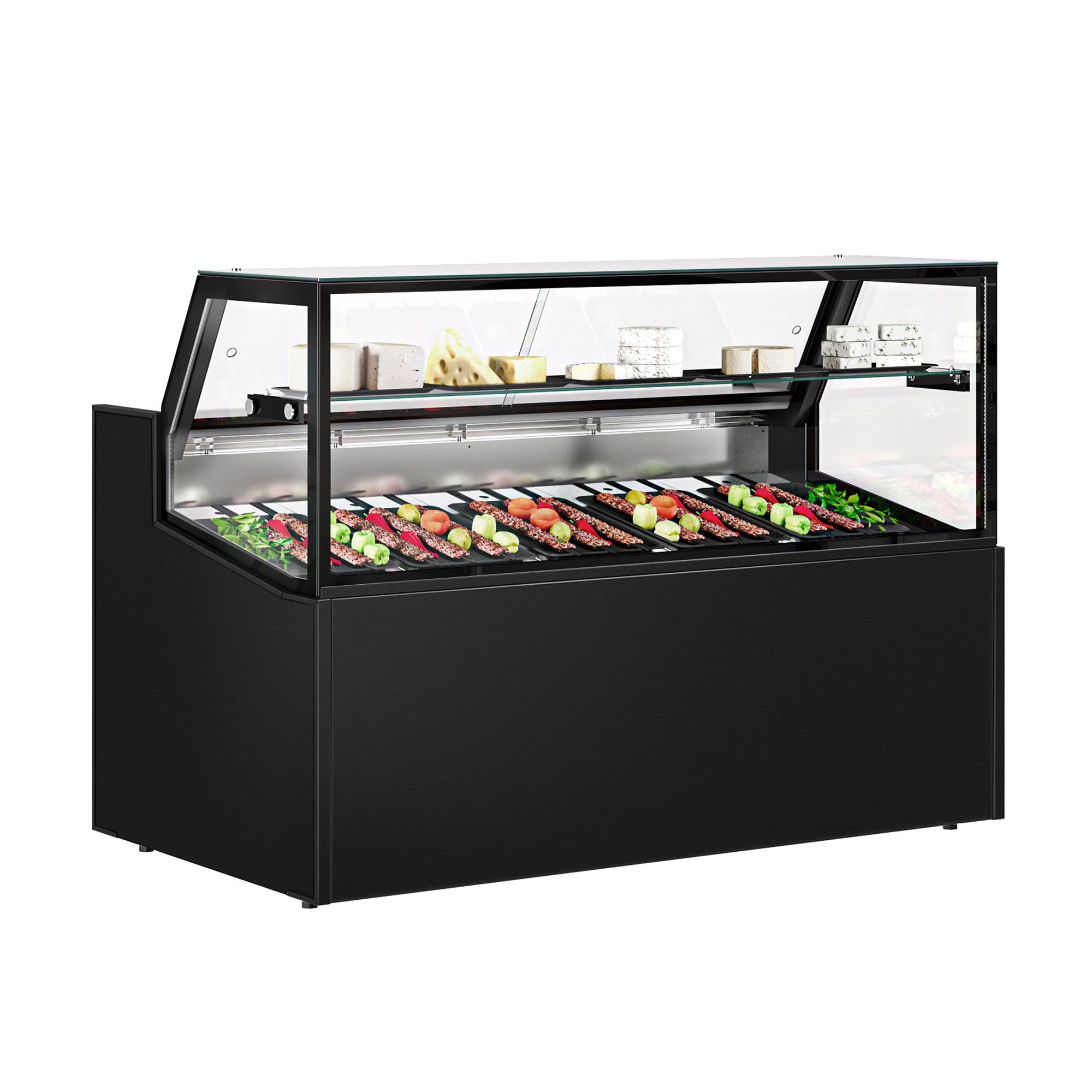 Comptoir réfrigéré - 1580x910mm - +0/+5°C - 230L - 1 étagère - Double vitrage