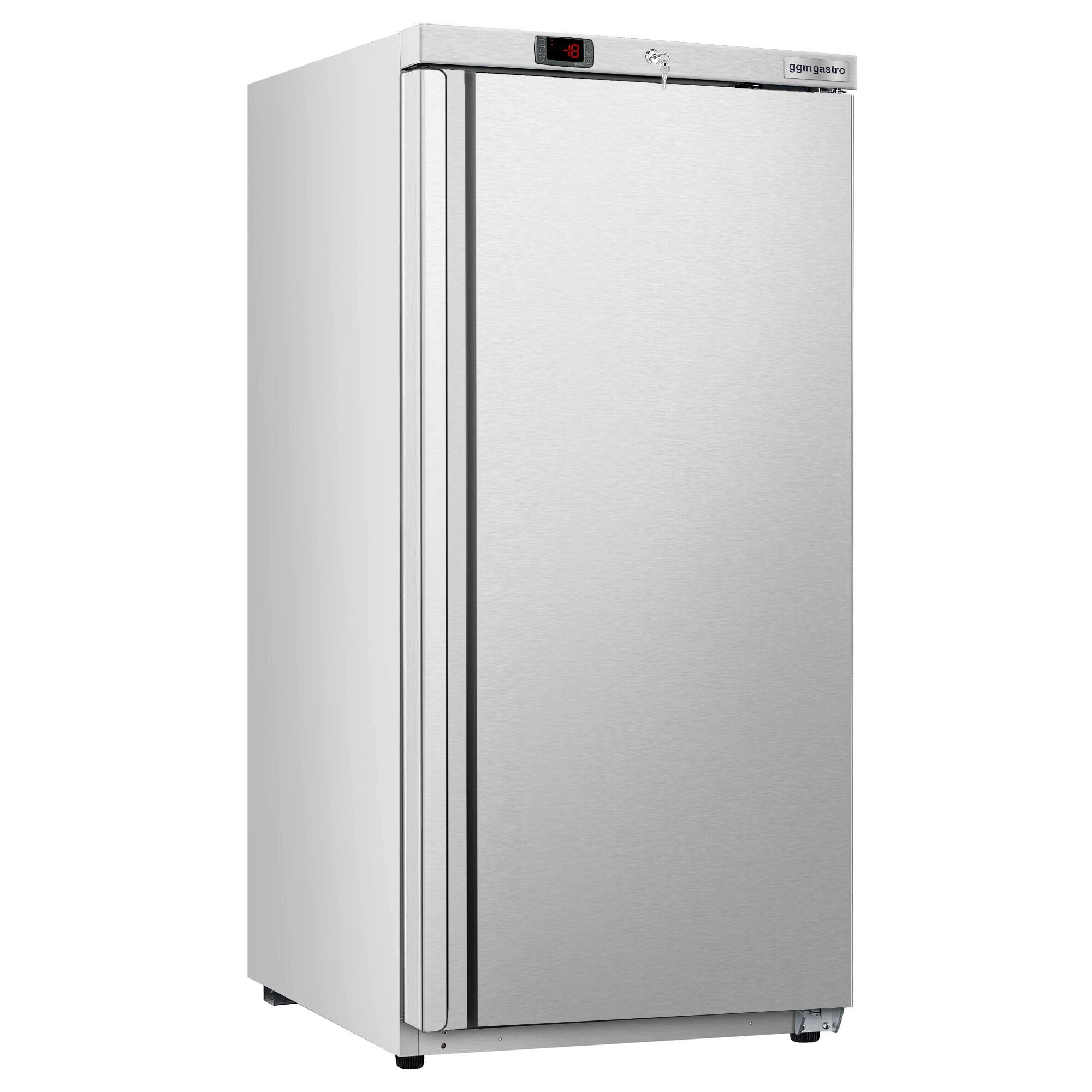 Congélateur de stockage inox ECO – 600 litres – avec 1 porte – intérieur de la porte en plastique