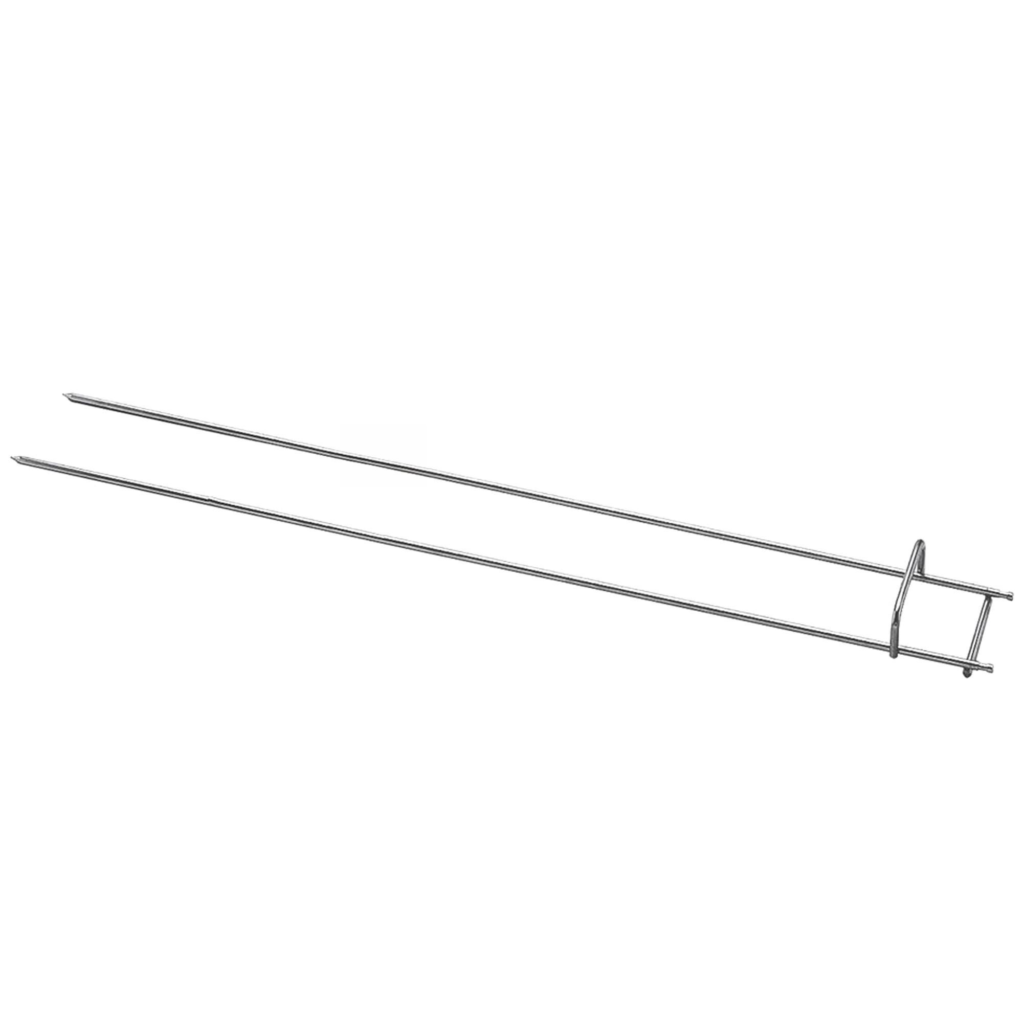 Double broche pour rôtissoire à poulet - 108x827x45mm - Inox - compatible avec Séries EM742 & EM1484