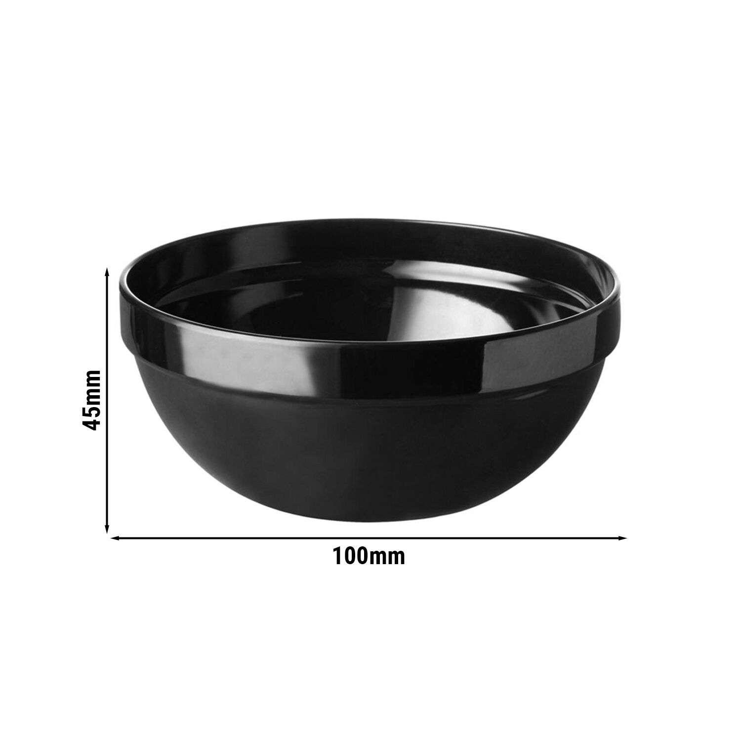 (6 pcs) Coupe - FRIENDLY - PET - 150ml - Ø 100mm - Profondeur : 45mm - Noir