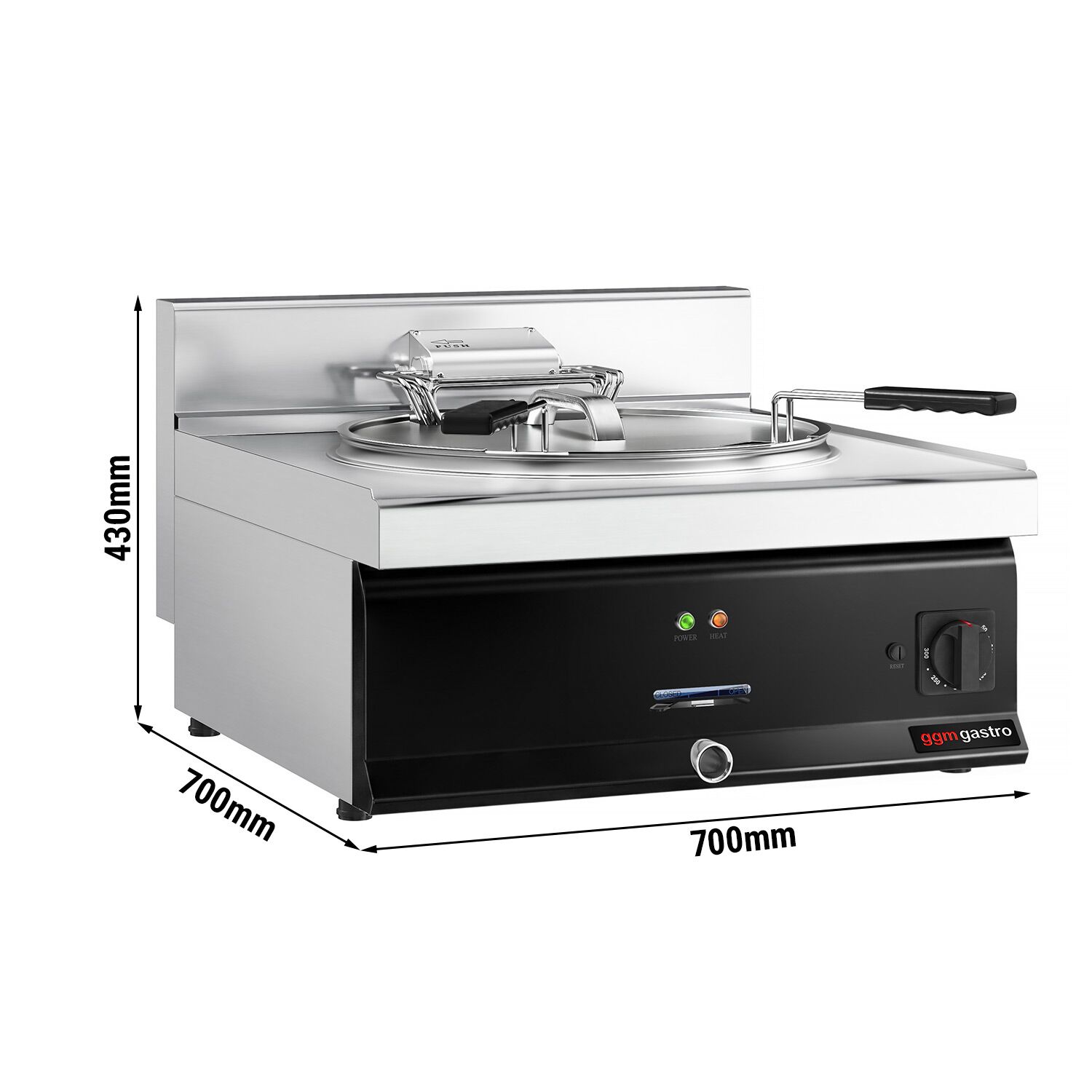 Friteuse de poisson électrique professionnelle - 25L - 14,0kW