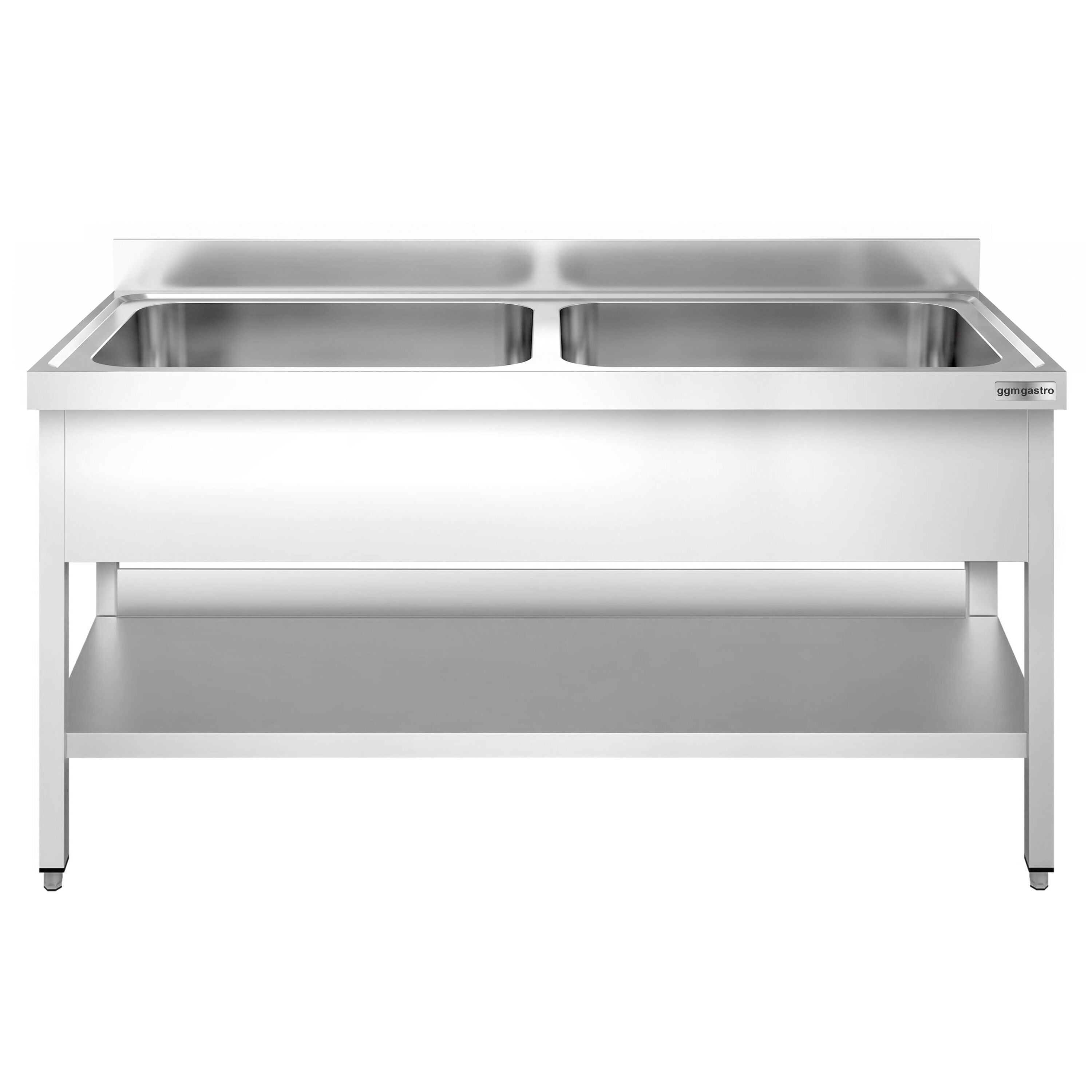 PREMIUM pot washing table – 1800x700mm – with 2 basins