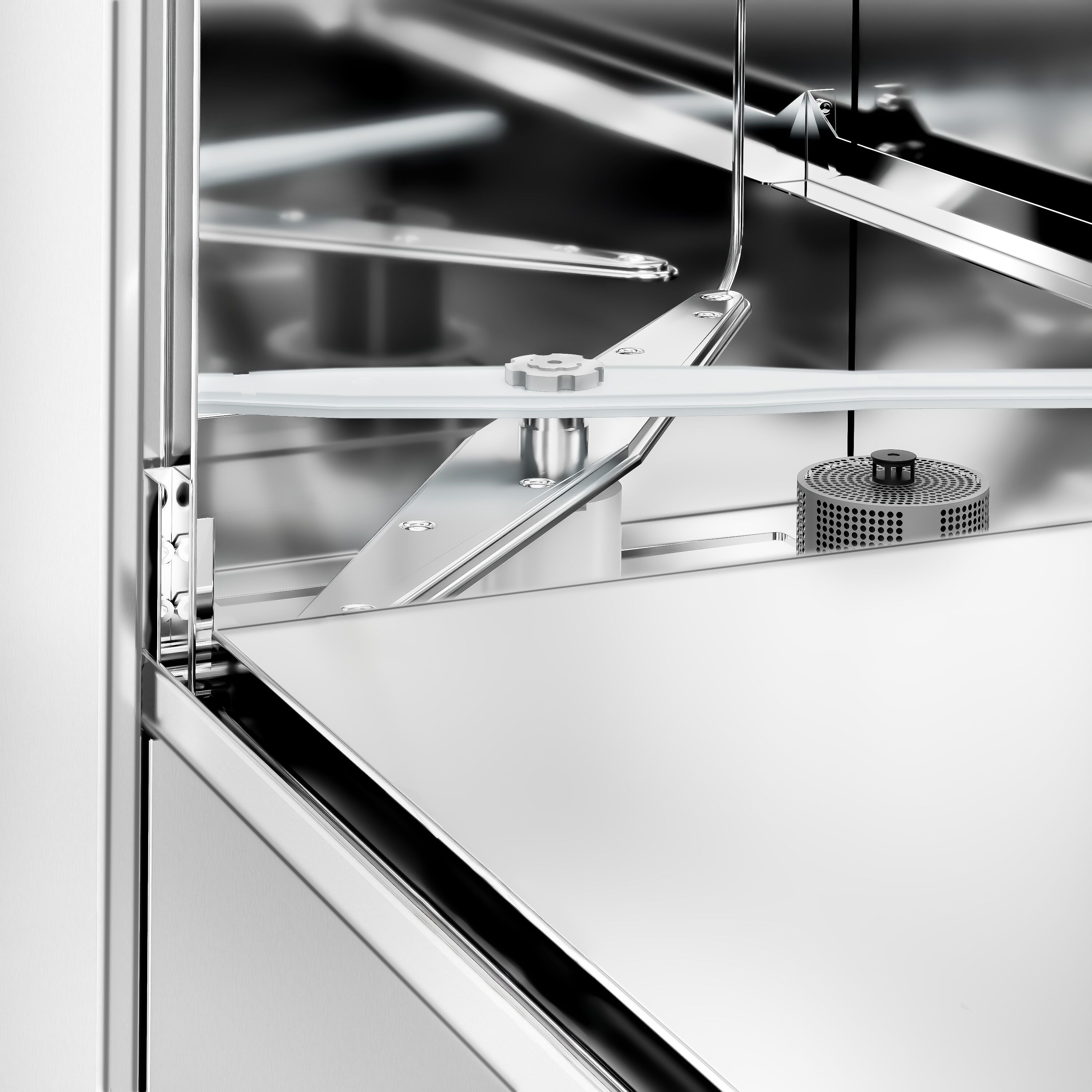 Double-skinned Compact Glasswasher - Manual - 2.77kW - with Rinse Aid Pump