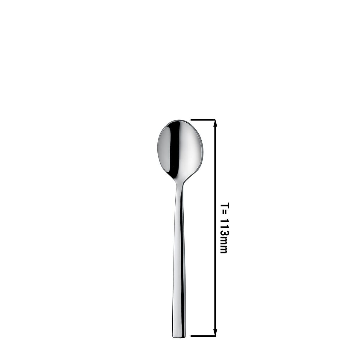 (12 pcs) Cuillère à moka Giancarlo - Acier inoxydable 18/10 - 113mm - Brillant - 12 pièces