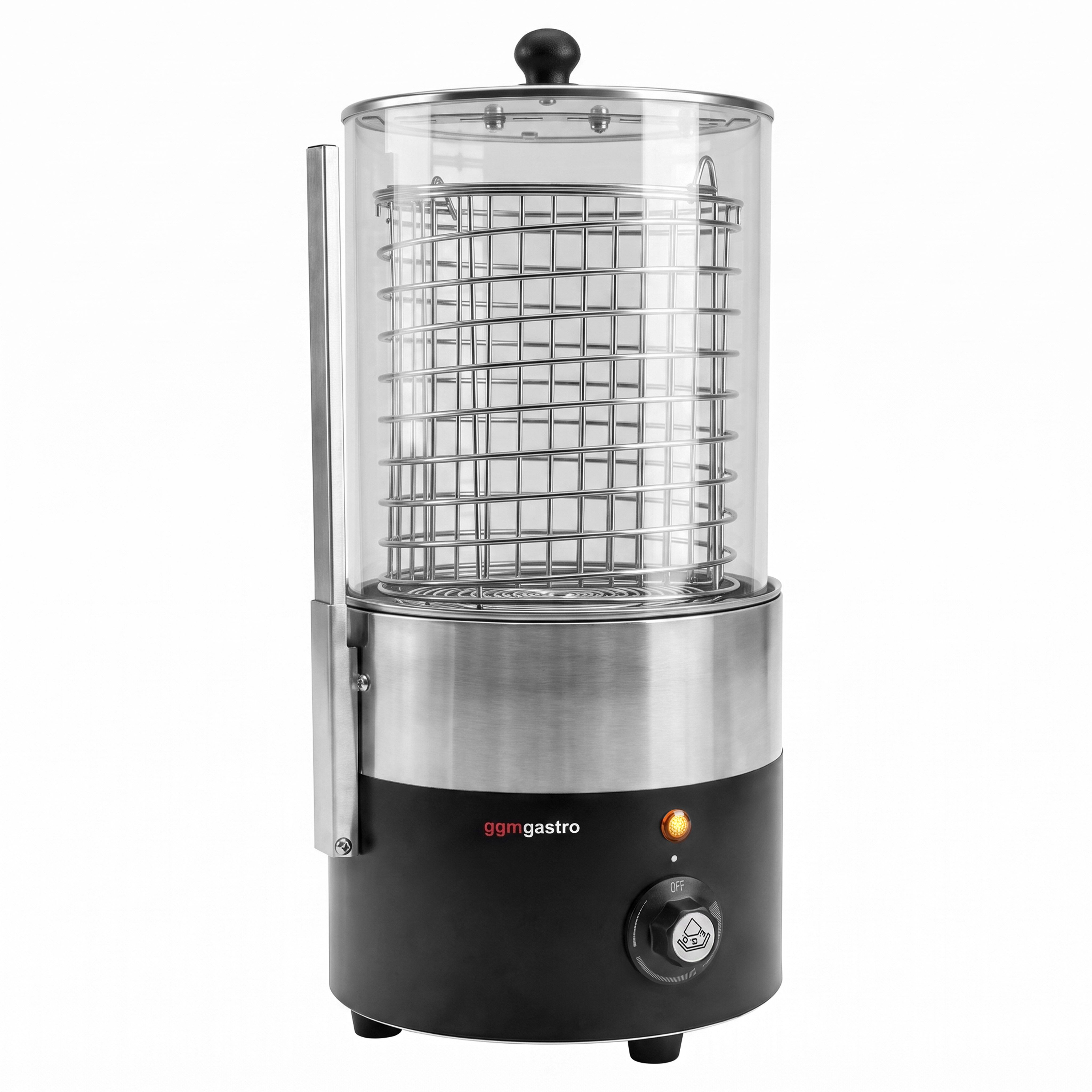 Commercial Hot Dog Steamer & Bun Warmer – 355 W – 3 Temperature Levels