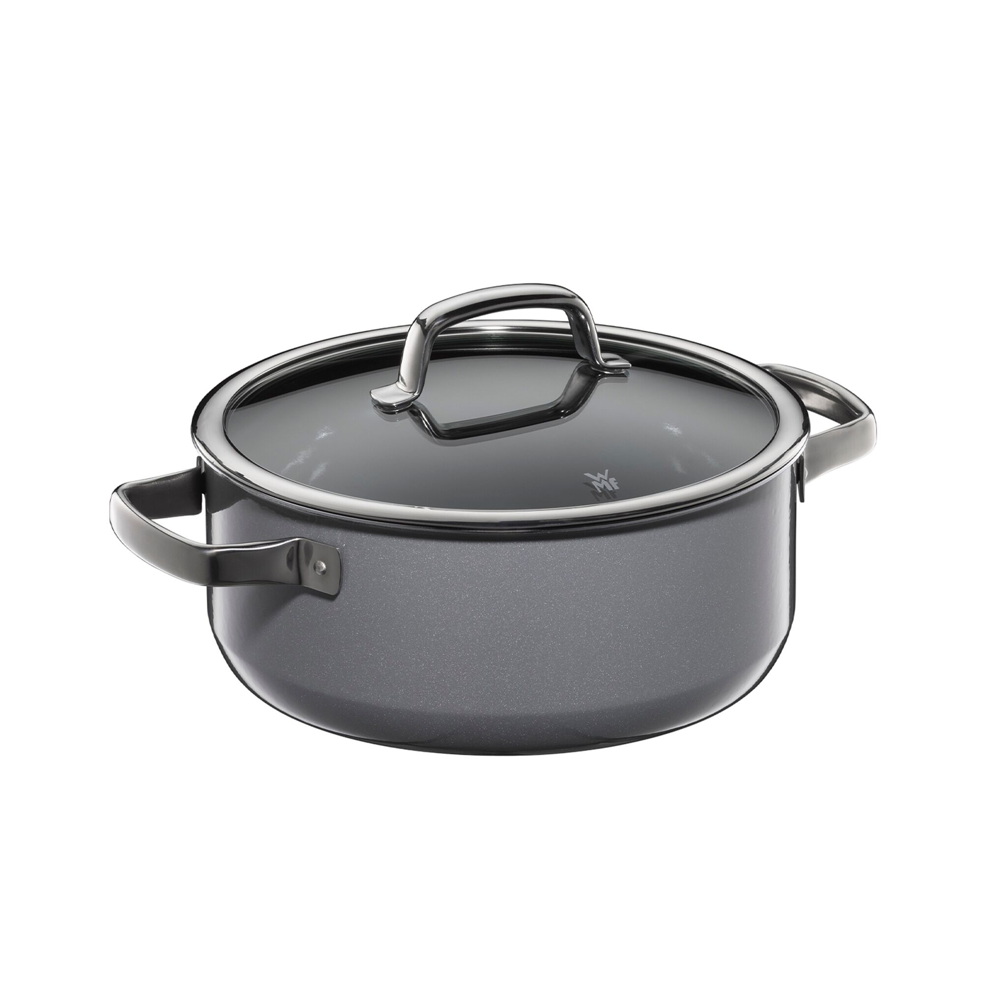 WMF | Fusiontec Mineral – Cocotte – Ø 240 mm – 4,4 litres – avec couvercle en verre – Platinum