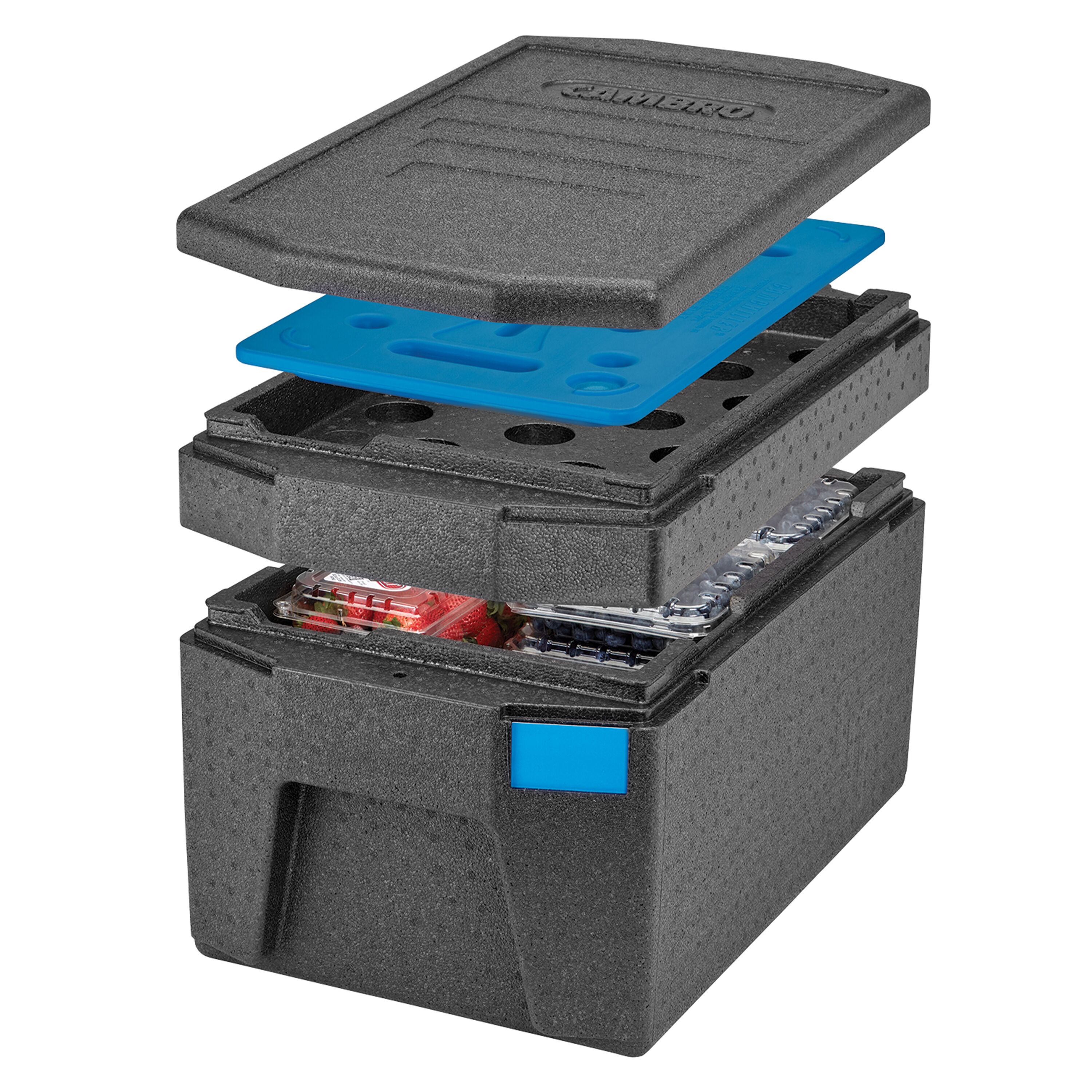 (1 piece) CAMBRO | Cam GoBox® Chiller Insert – 680×400×87 mm – Black – For EPP180LH