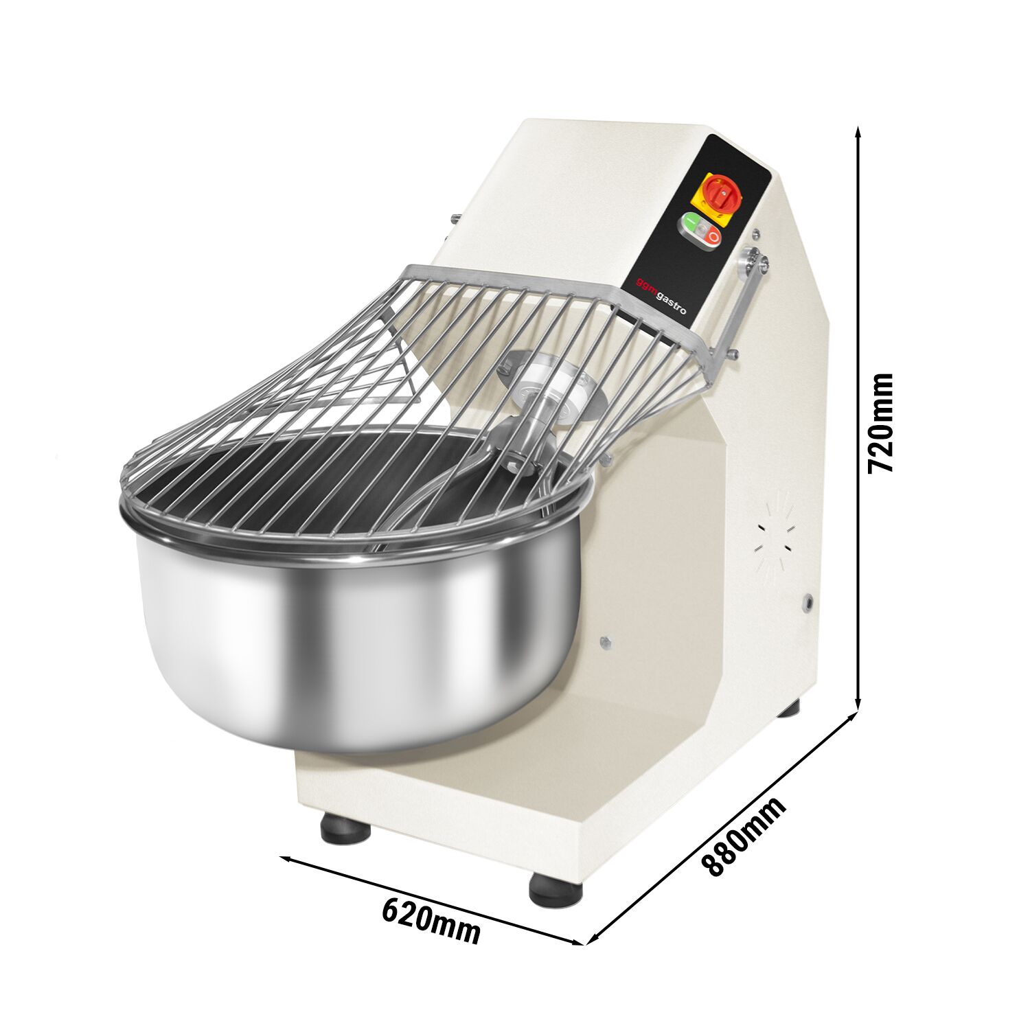 Spiral Dough Mixer - 50L / 30kg - Fixed Head & Bowl - 400V 3‑Phase - For Bread Dough