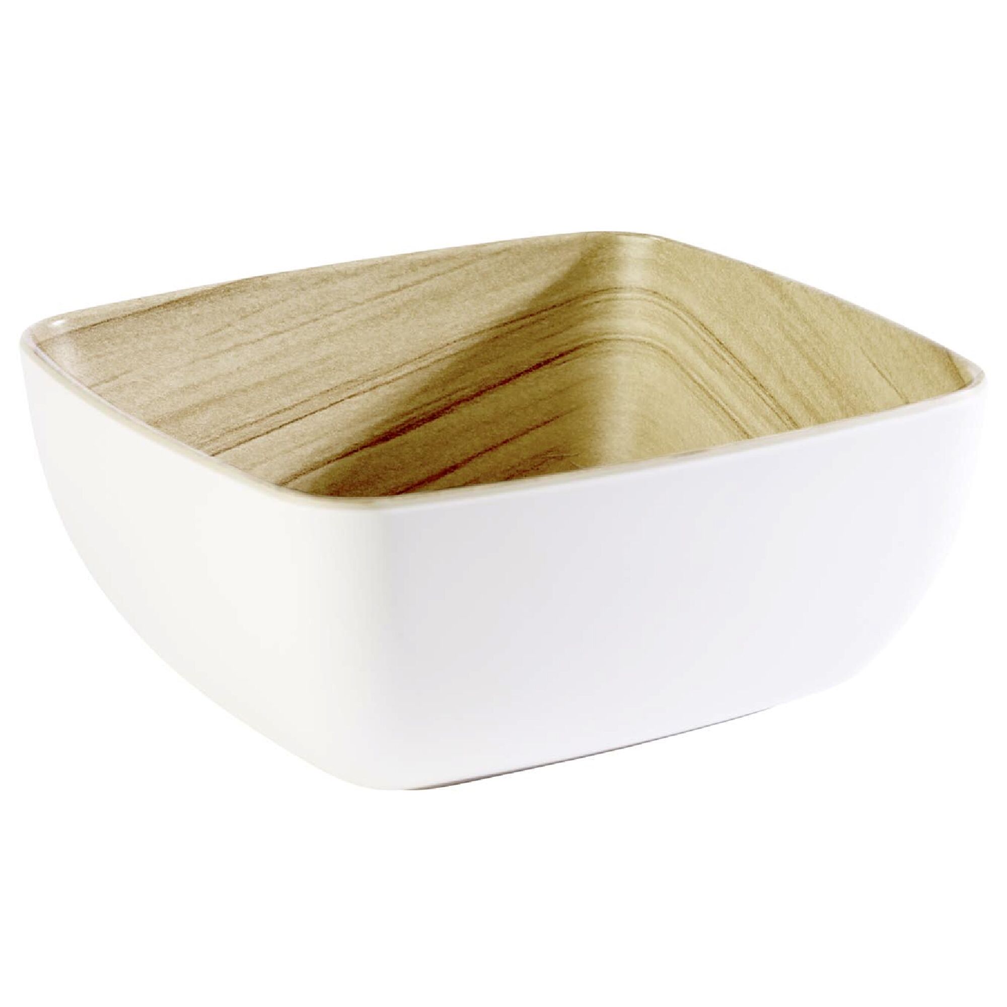 (6 pcs) Bac GN 1/6 - FRIDA - Mélamine - 1L - 176x162mm - Profondeur : 75mm - Blanc/Beige