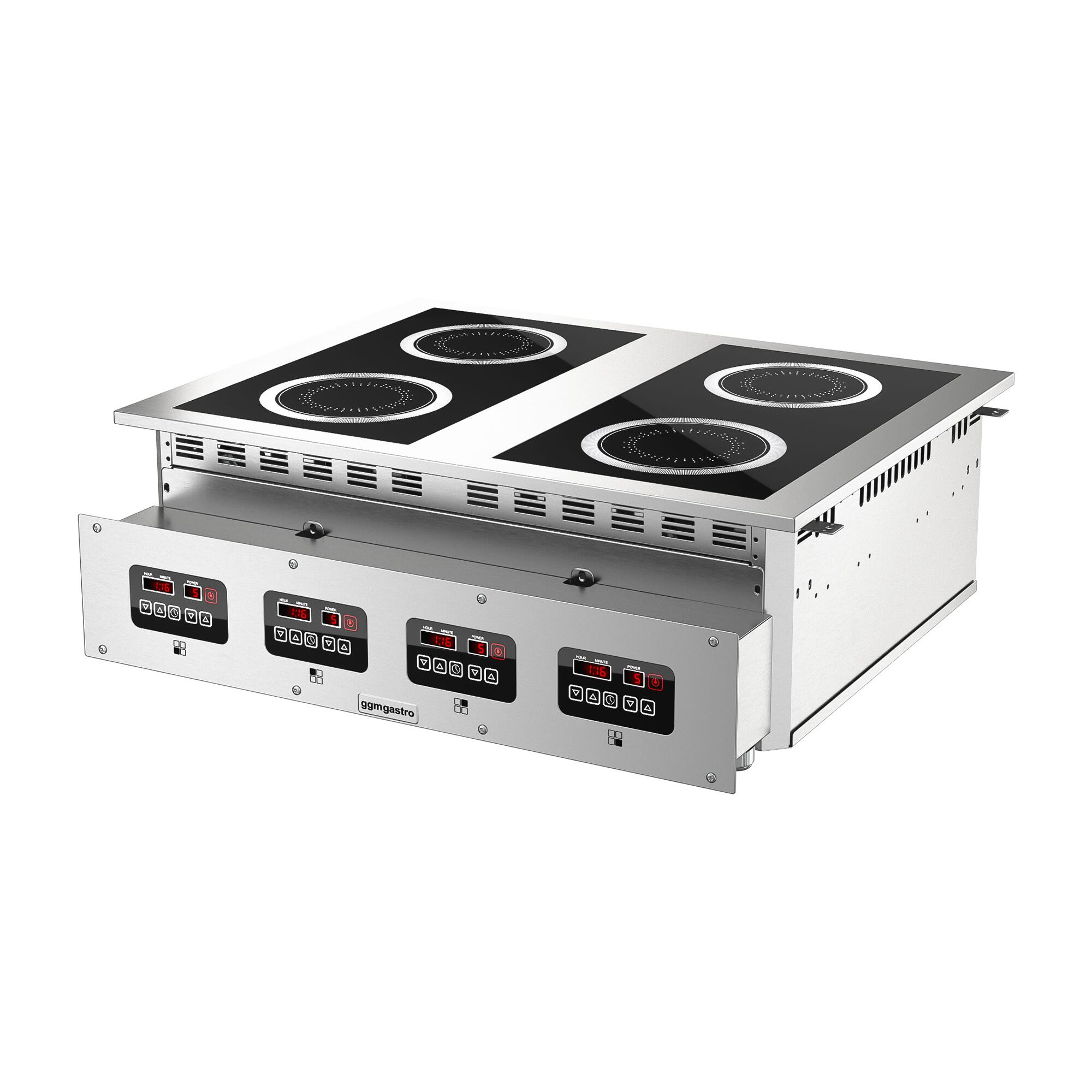 Fourneau à induction - 12kW - 4 foyers - encastrable