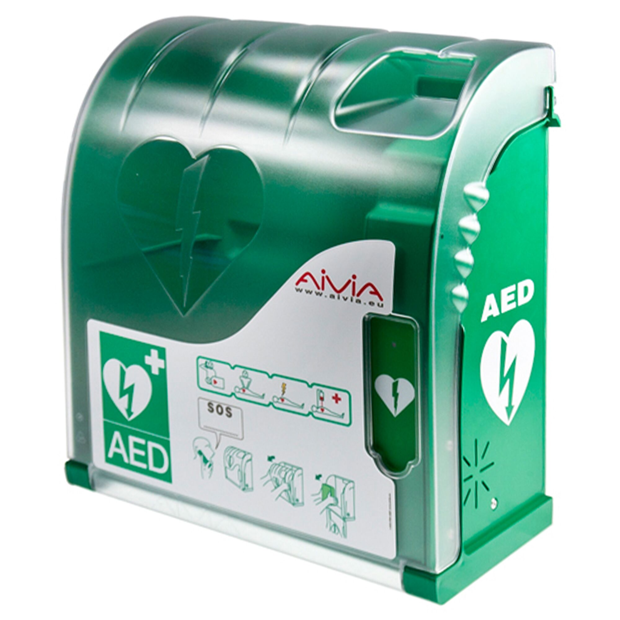 Defibrillator - inkl. Wandkasten, Defi-Safe-Set & Rettungszeichen