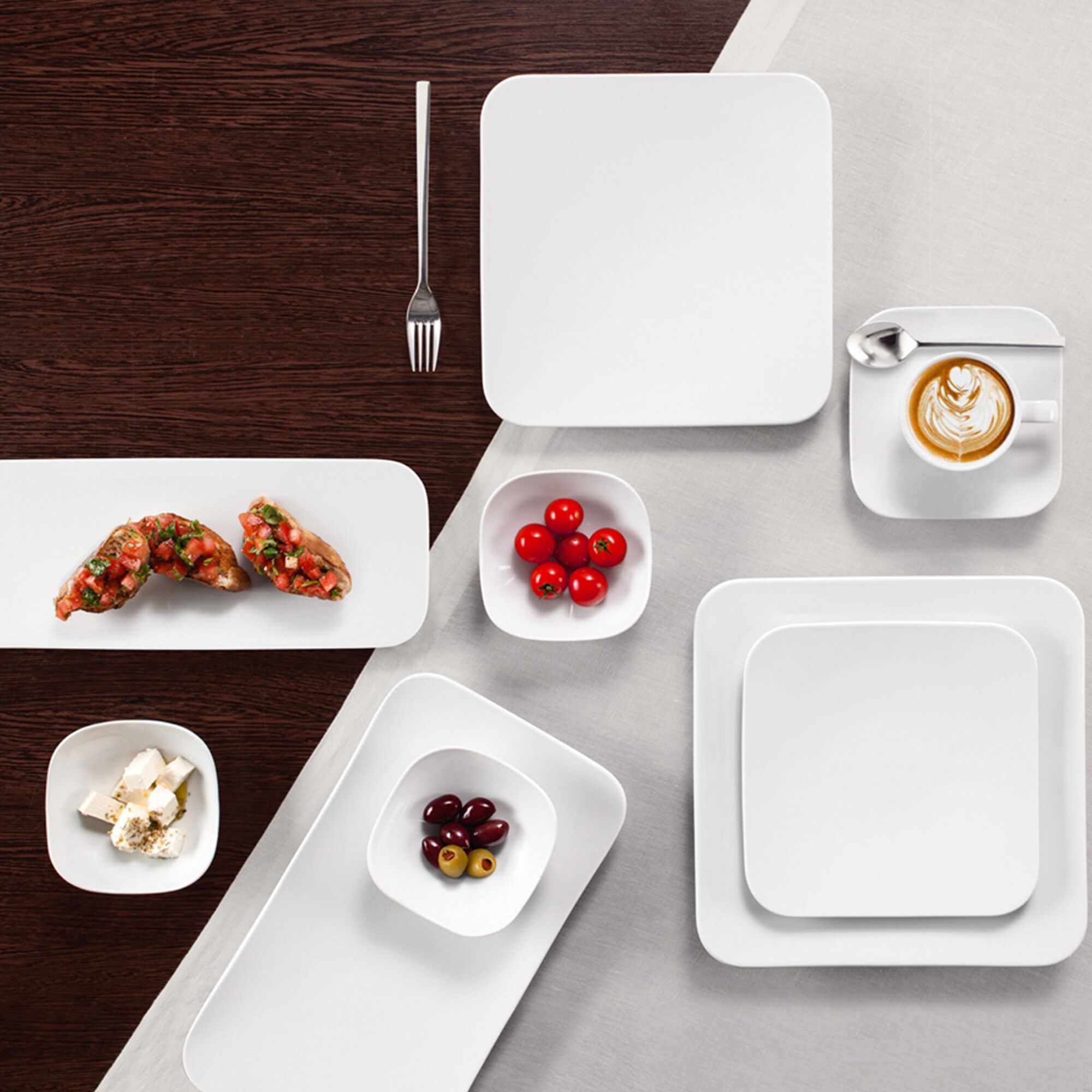 (4 pièces) SELTMANN WEIDEN | Assiette coupe – plate carrée – 290 × 290 mm