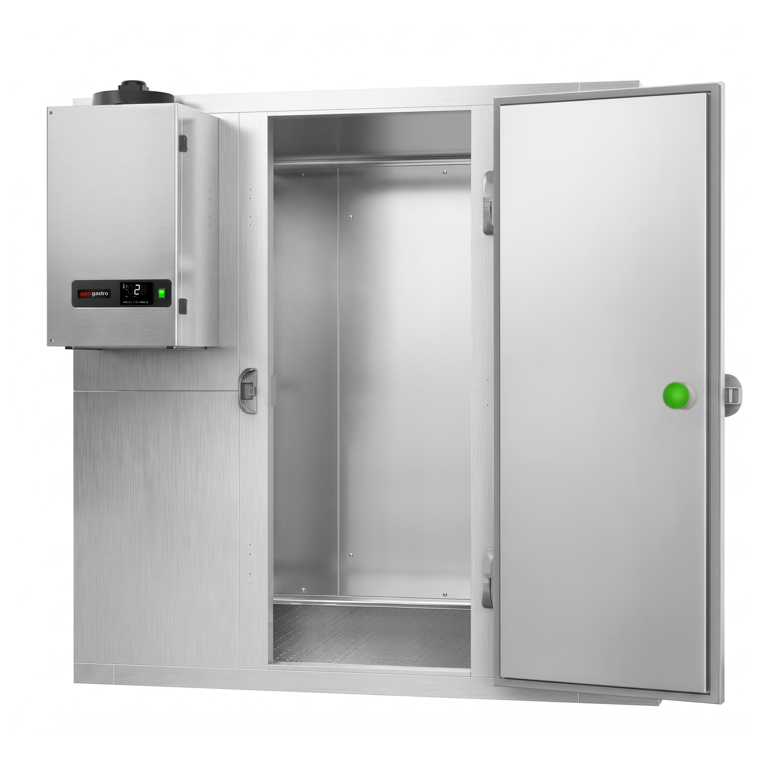 RVS koelcel - 1800x1500mm - 4,06m³ - incl. koelmotor