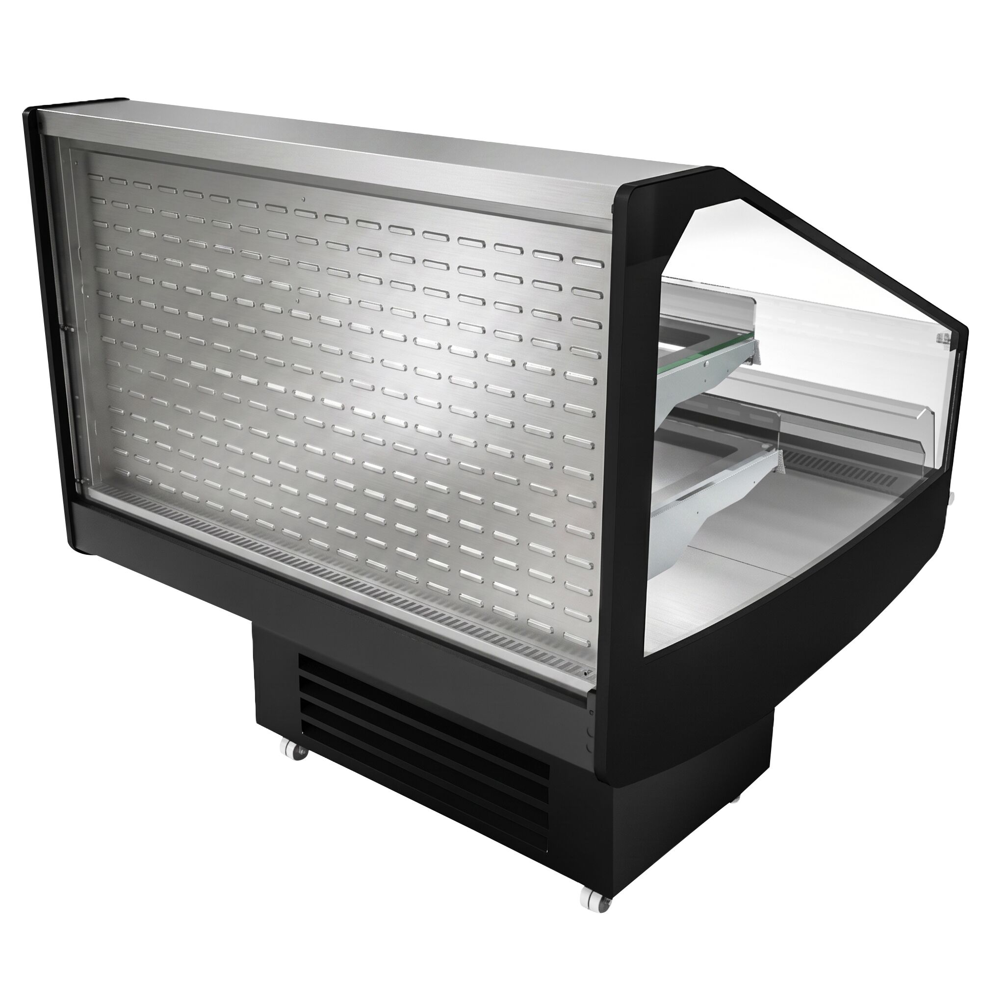 Commercial Island Chiller - 1250x1058x1441mm - 230 Litres - 2 Shelves - Black