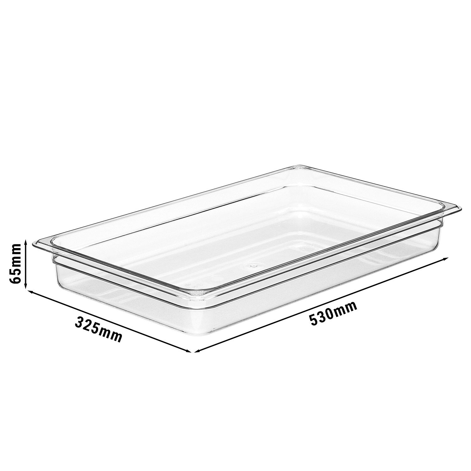 (6 pièces) CAMBRO | Camview® – Bac GN 1/1 en copolymère – Transparent – Hauteur : 65 mm – Sans BPA