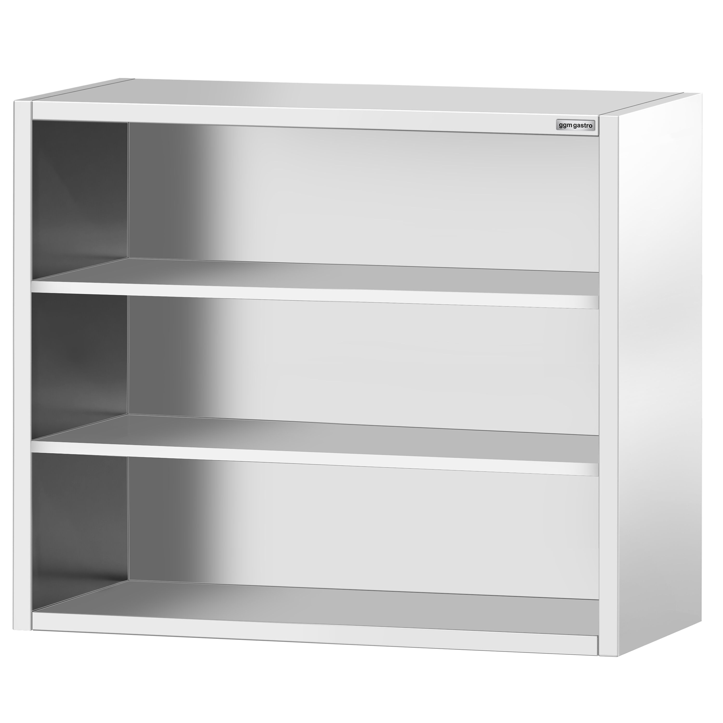 Armoire murale en acier inoxydable PREMIUM - 1200x400mm - sans portes (ouvert) - 1000mm de haut