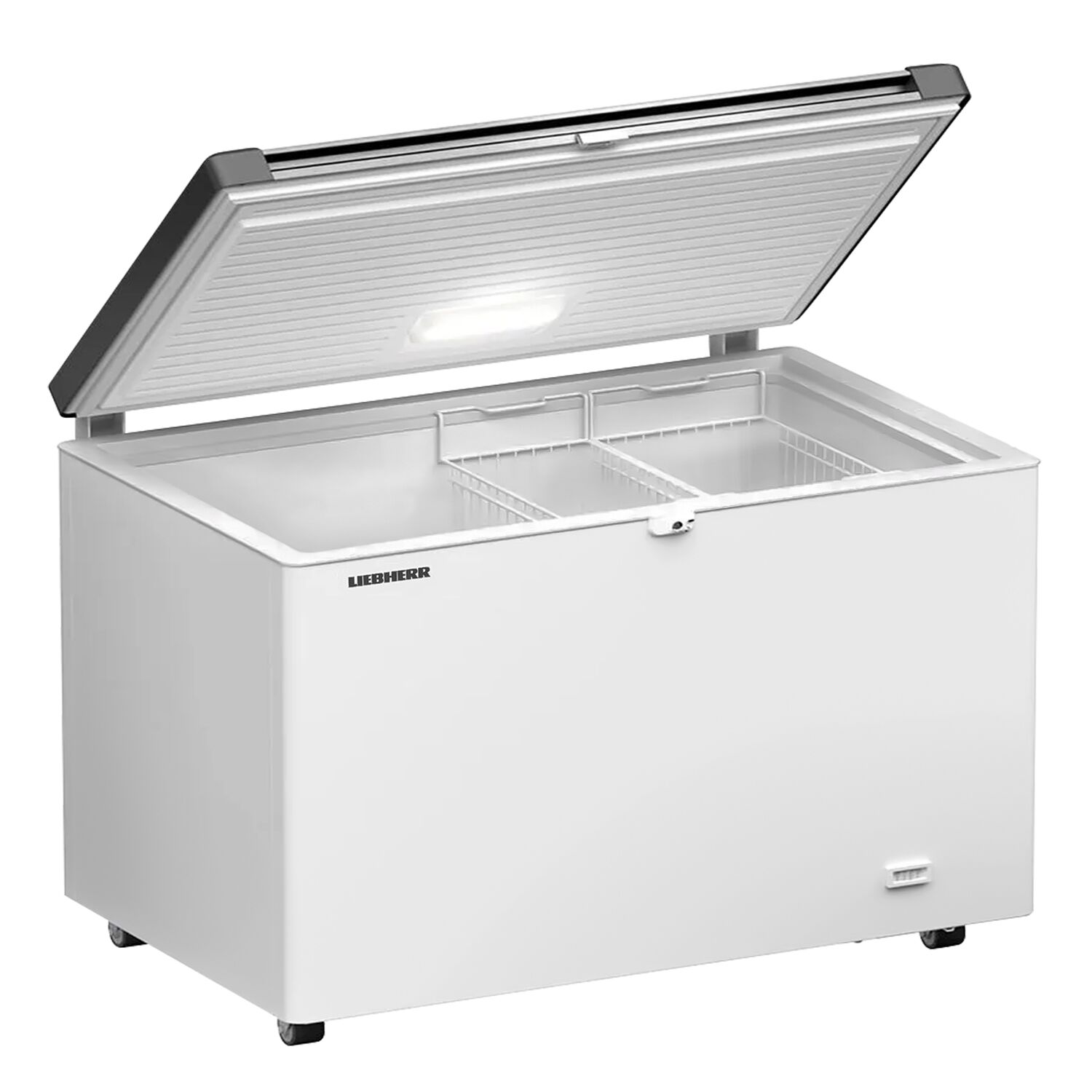 LIEBHERR commercial chest freezer - 1379 x 769 mm - 404 litres - stainless steel lid
