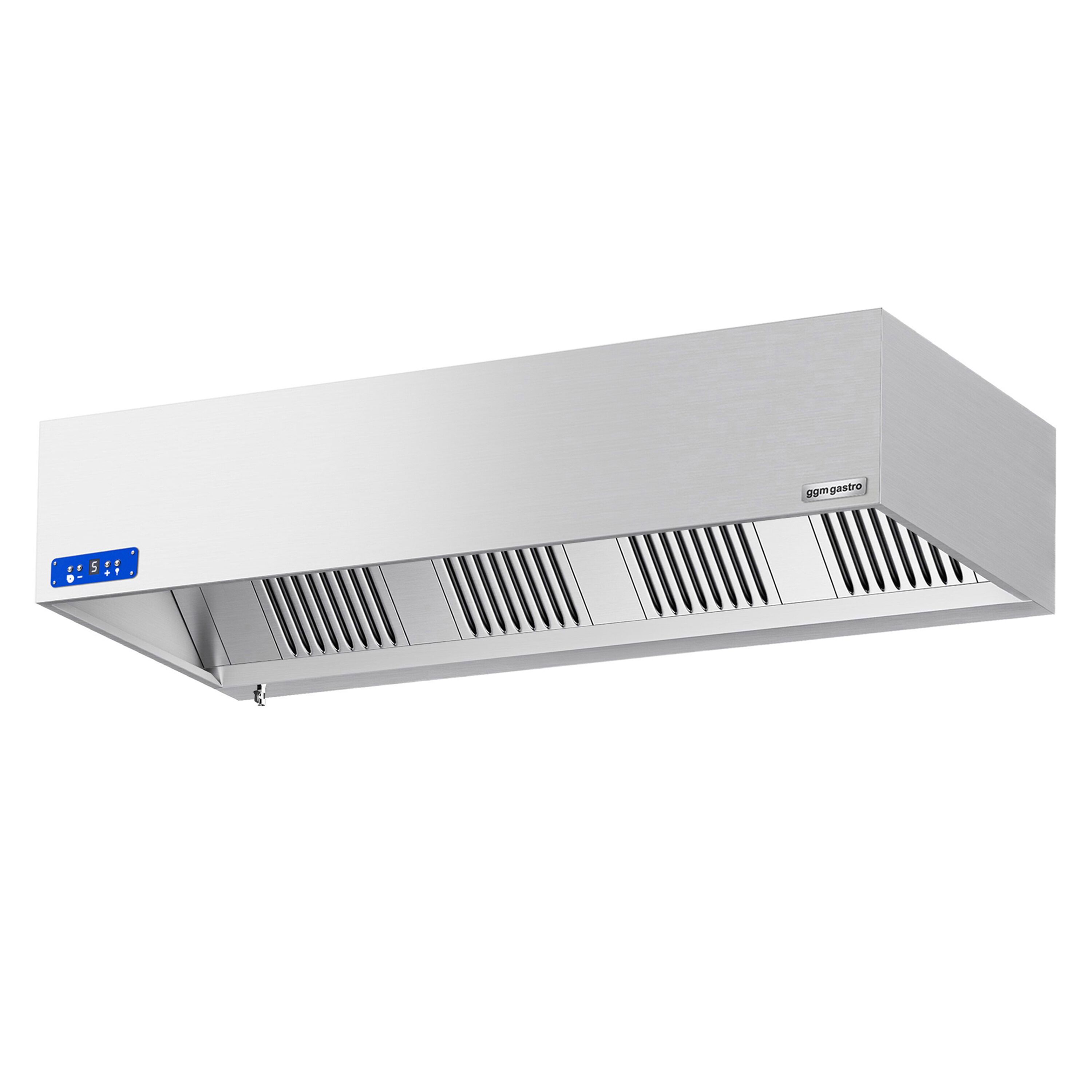 Commercial Wall-Mounted Extractor Hood with Motor – 2000mm – with Speed Controller, Baffle Filters & Lighting