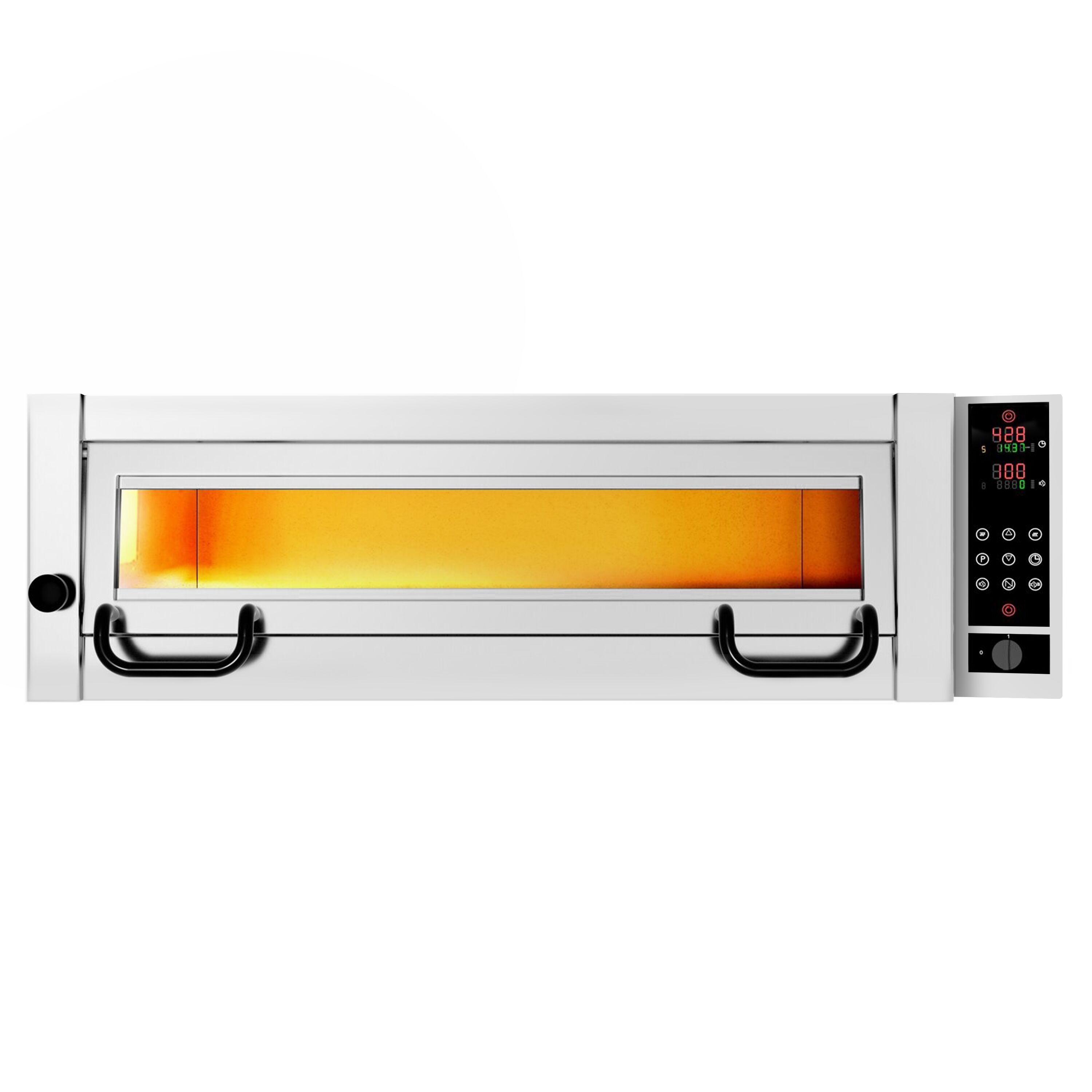 Four à pizza PROFESSIONNEL électrique - Sole en pierre réfractaire - 1 x 4 pizzas Ø34cm - 400V - Commandes électroniques