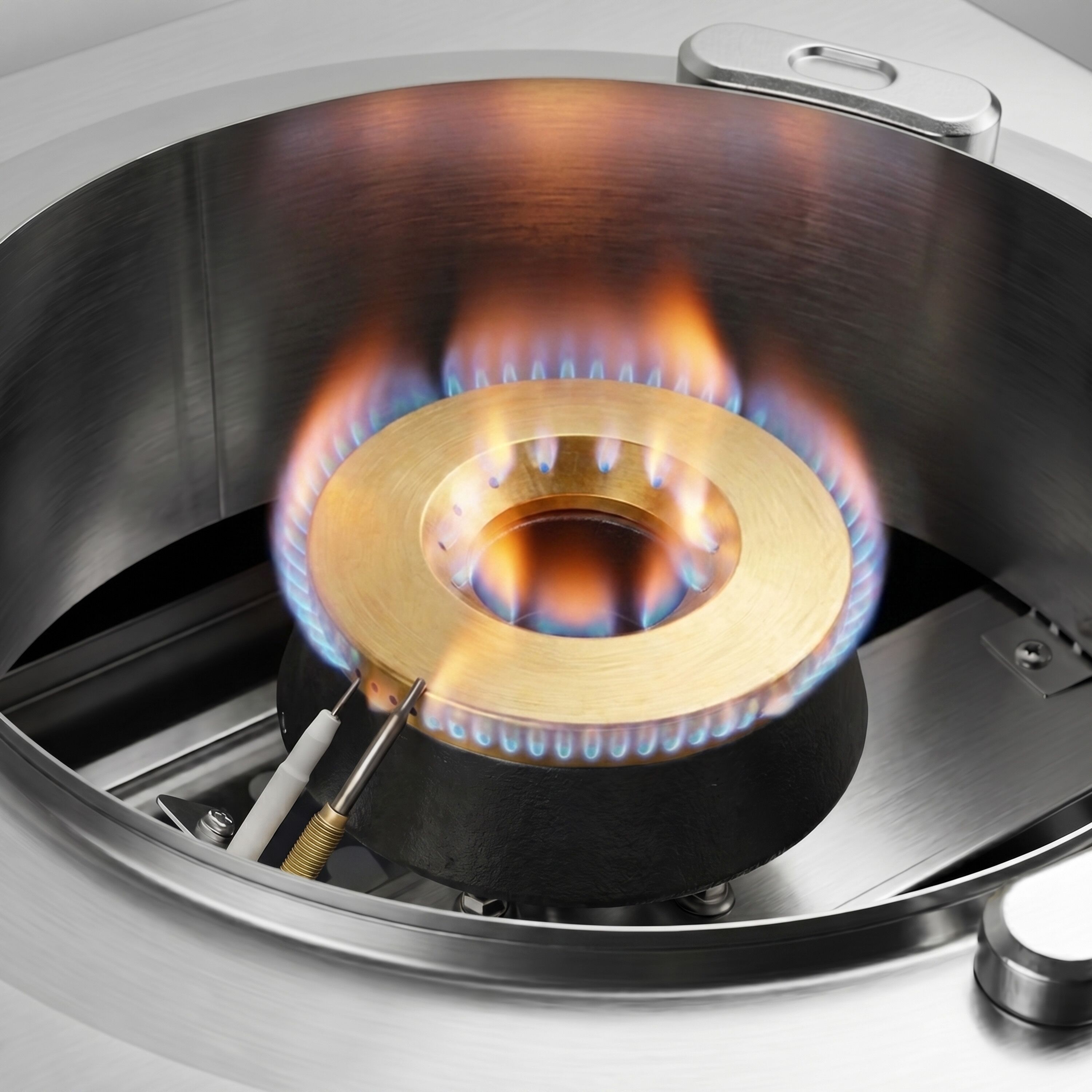 Crêpière professionnelle à gaz - Allumage manuel - Carrée - 14 empreintes - Ø400mm