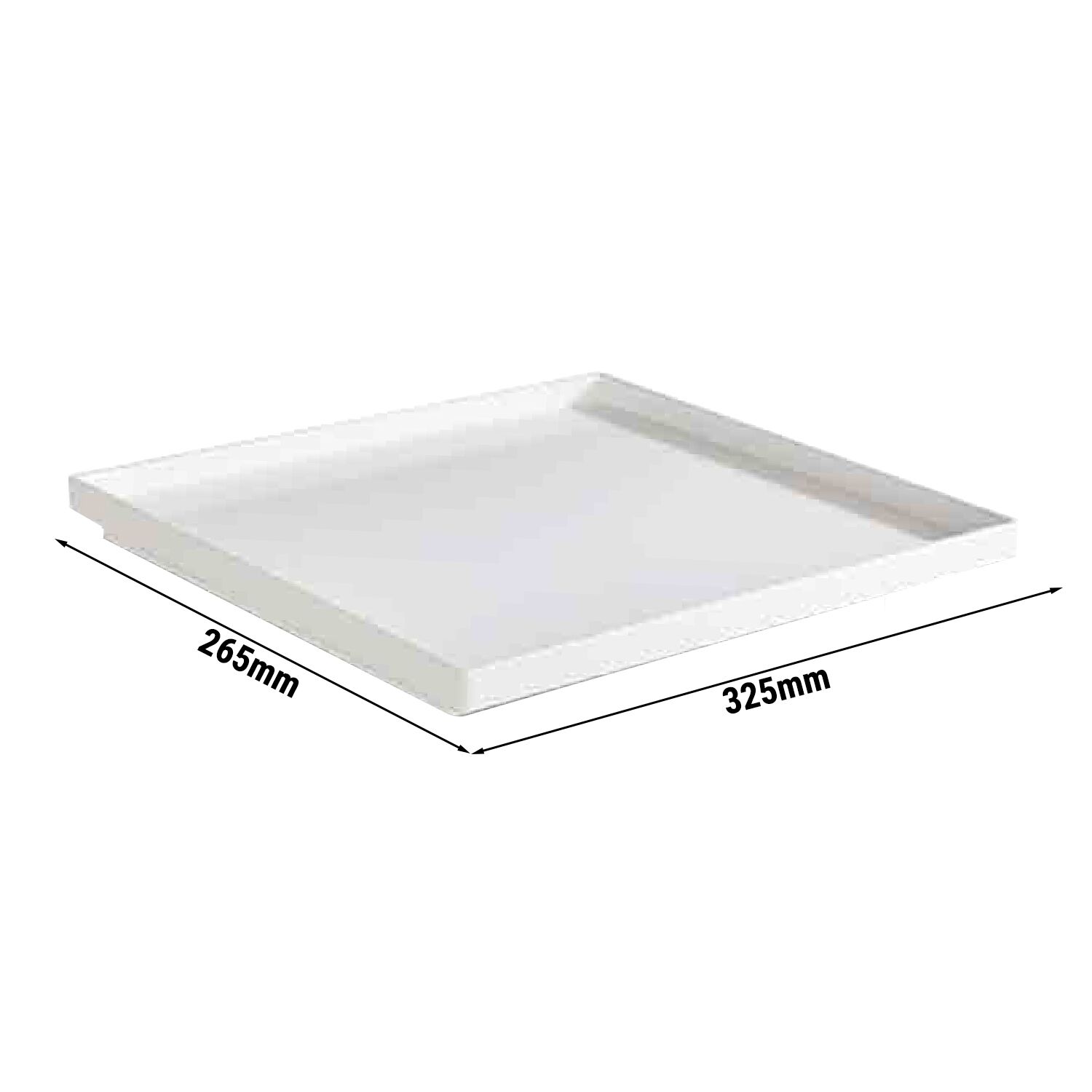 (6 pièces) Plateau GN 1/2 – ASIA PLUS – Mélamine – Hauteur : 30 mm – Blanc