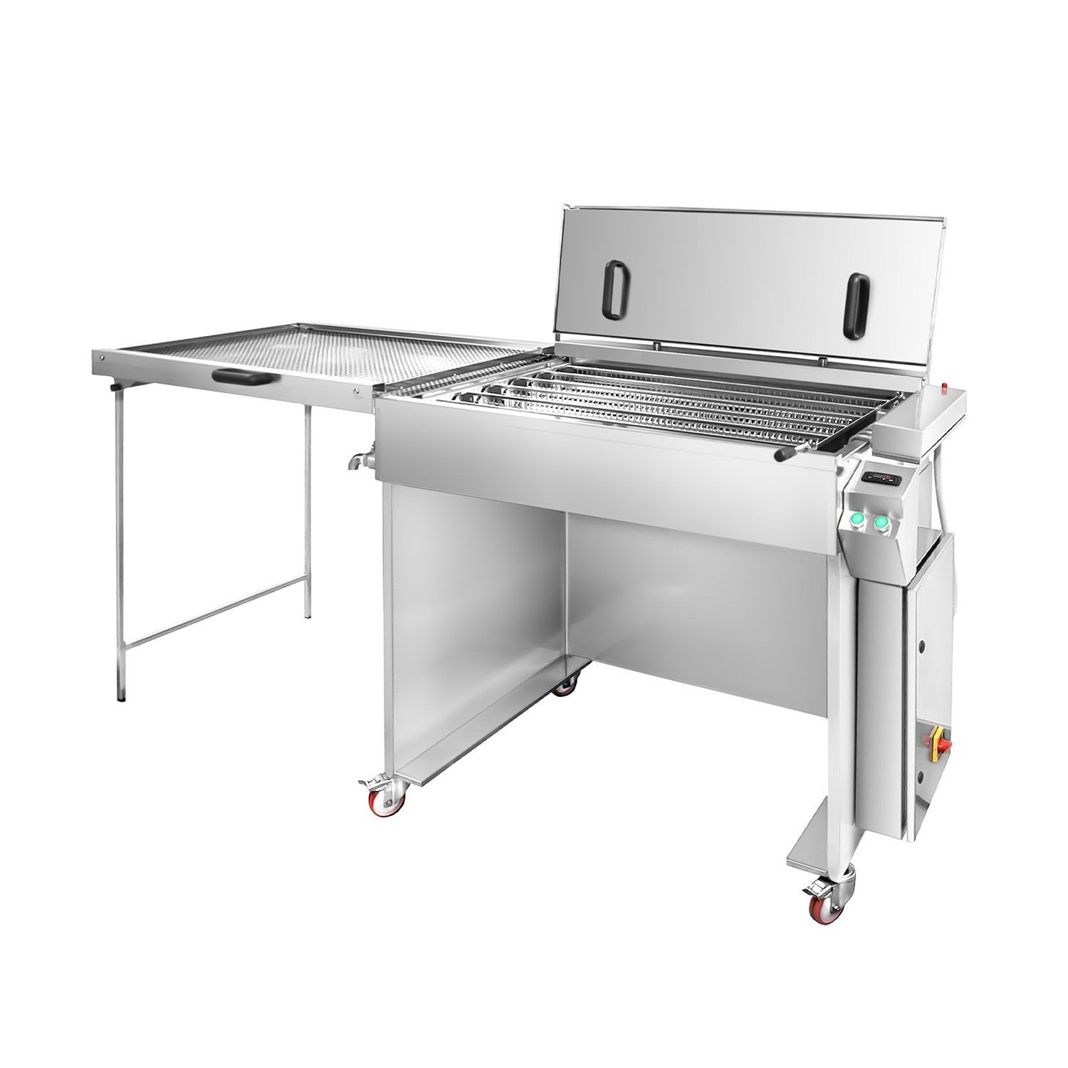 Półautomatyczna frytkownica do pączków / urządzenie do smażenia w tłuszczu – 7,4 kW – wydajność: 360 sztuk/godz.