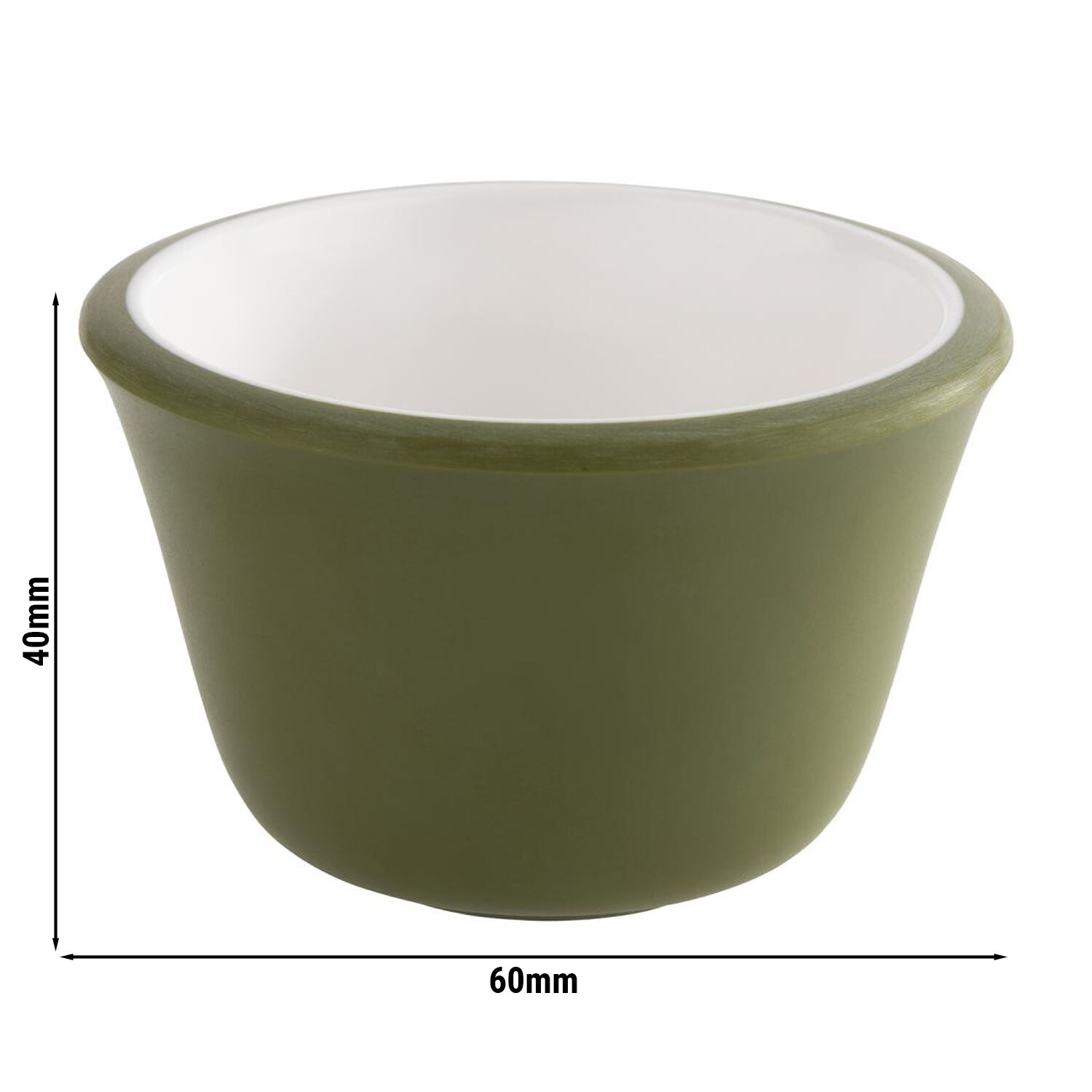 (6 pièces) Coupelles à sauce - lot de 6 - Melamine - 40 ml - Ø 60 mm - Vert