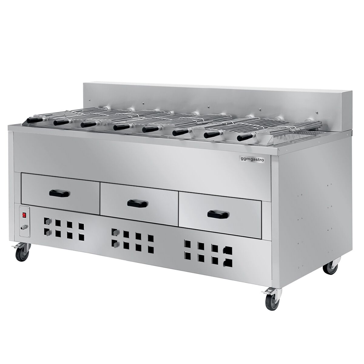 Charcoal Chicken Rotisserie - 1800mm - with 8 skewers