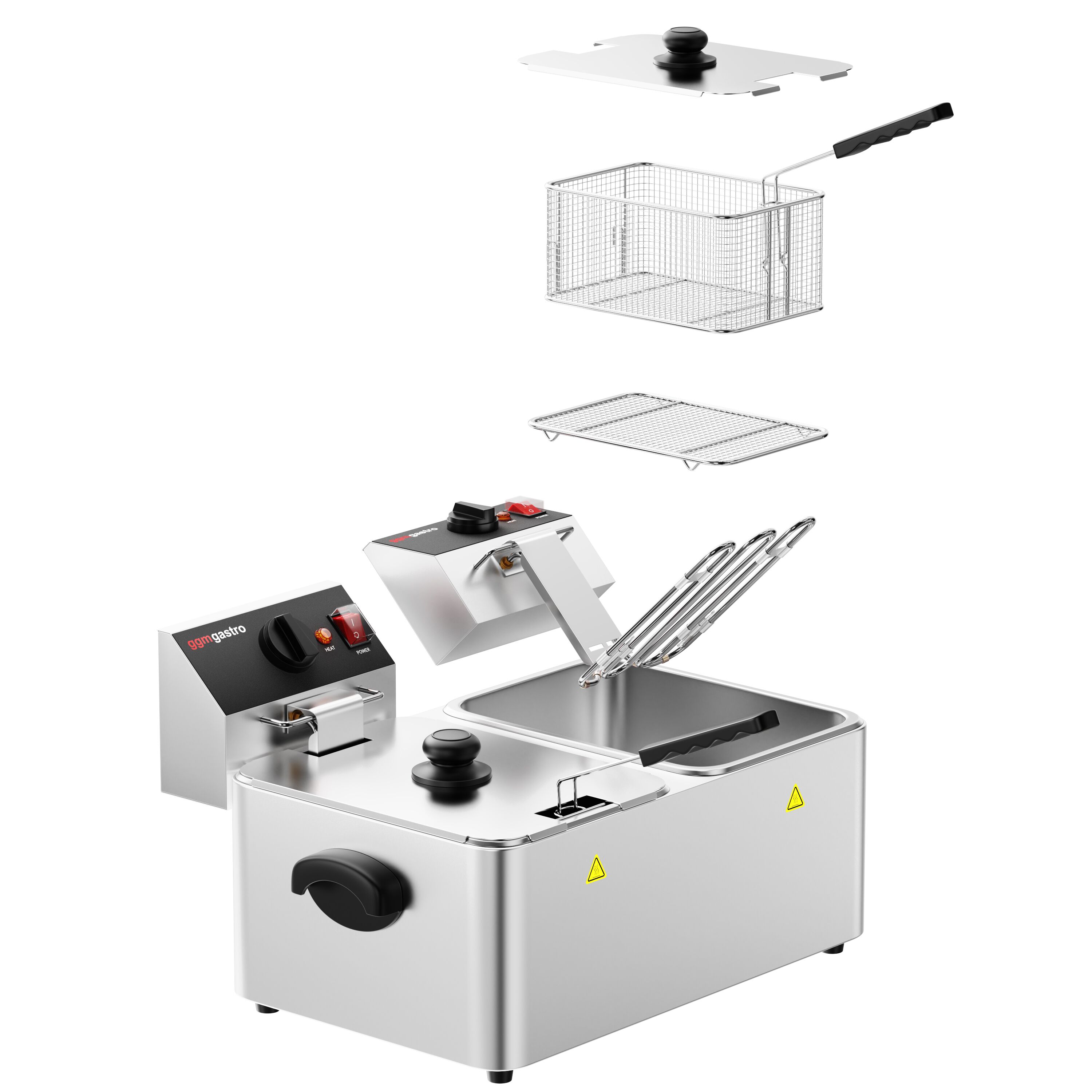 Friteuse électrique double – 4+4 litres – 5 kW
