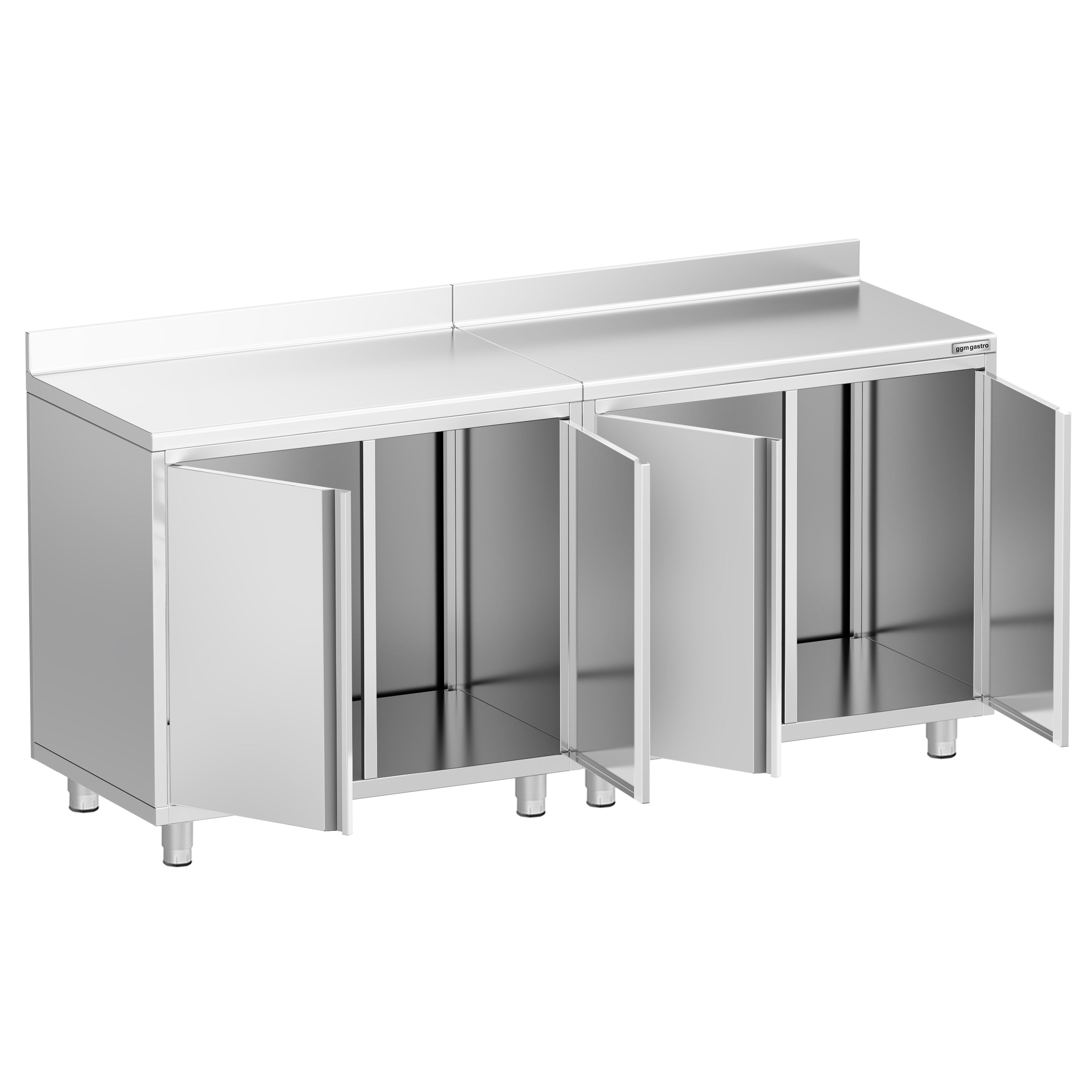 Armoire de travail PREMIUM pour machine à café filtre - 2000x600mm - avec dosseret - 4 portes battantes